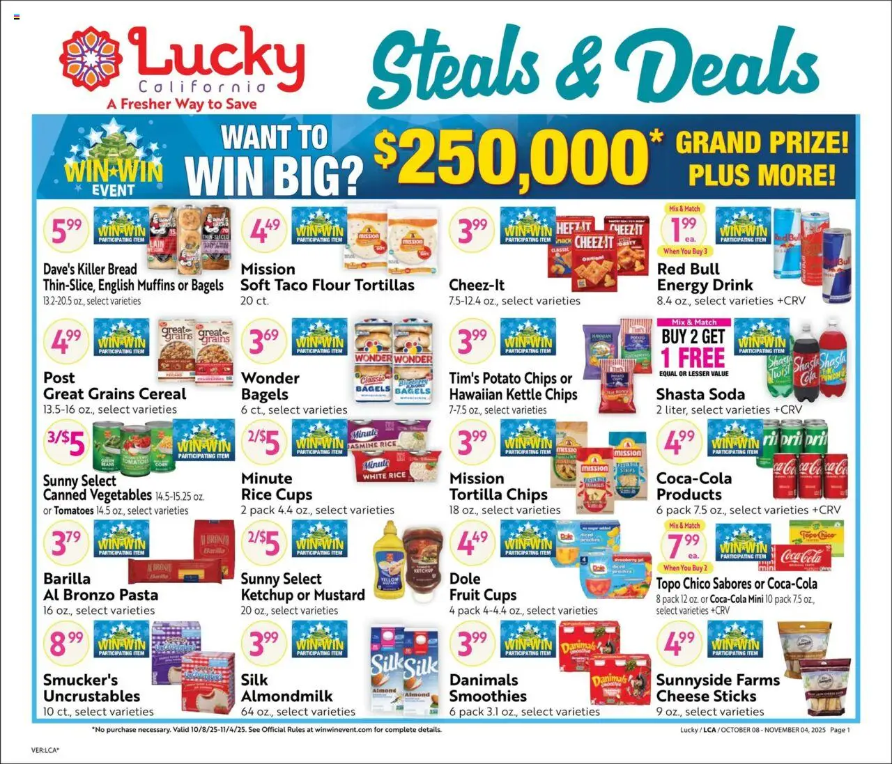 Lucky Supermarkets Big Book of Savings from 10/08/2025 - Flyer - Page number 1