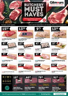 Preview of catalogue Butchery Must Haves from shop Gilmours valid 22 Sept 2025