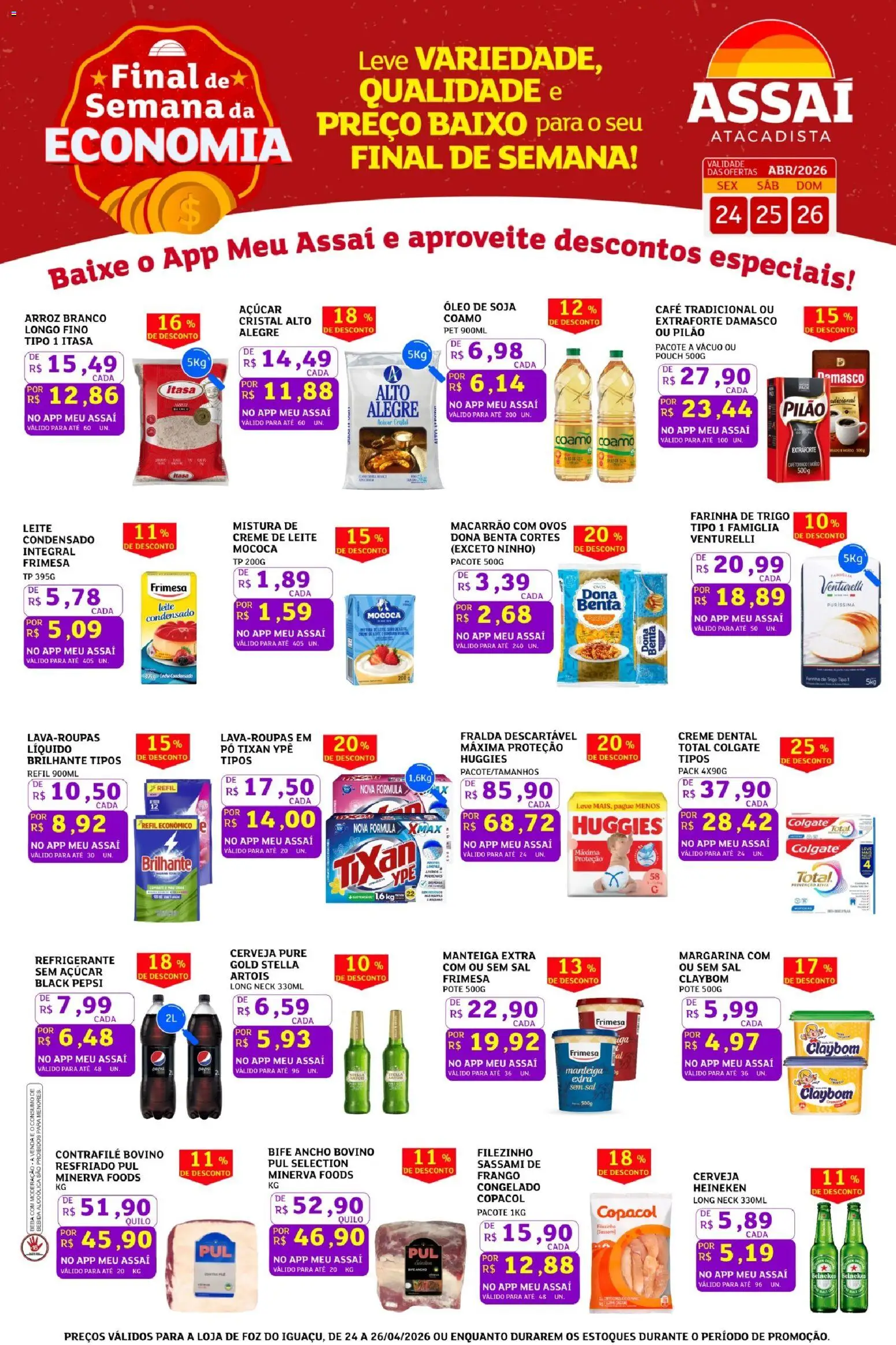 Pré-Visualização do folheto "Assaí Atacadista ofertas - PR" da loja Assaí Atacadista válido a partir de 24/04/2026