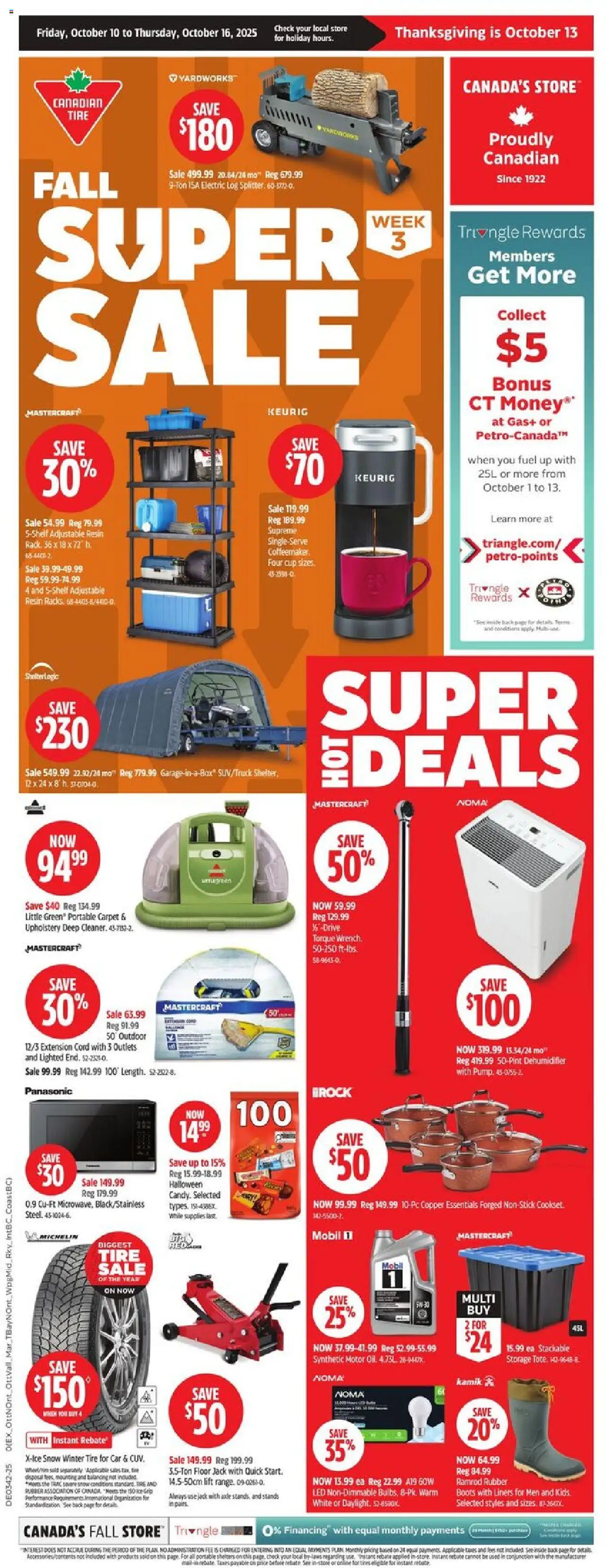 Preview of leaflet Weekly flyer / circulaire from shop Canadian Tire is valid from Oct 10, 2025 - Boots, Ice, Carpet