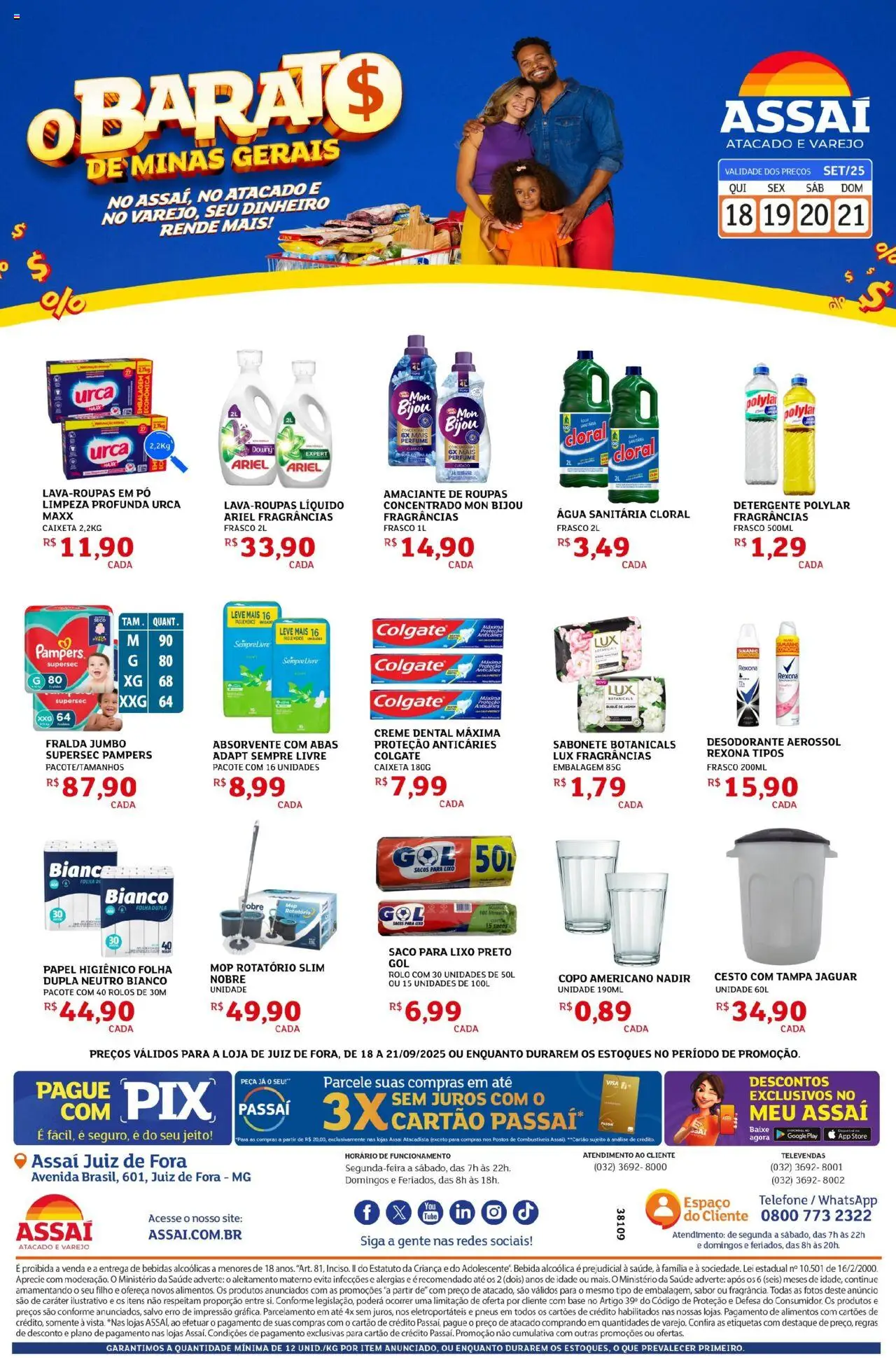 Assaí Atacadista folheto "Encarte - MG" válido a partir de 18/09/2025 - número de página 1