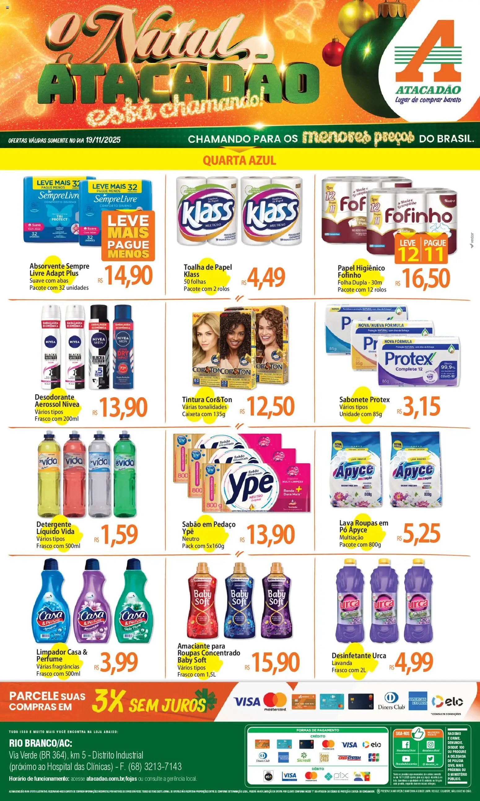 Pré-Visualização do folheto "Ofertas - AC" da loja Atacadão válido a partir de 19/11/2025