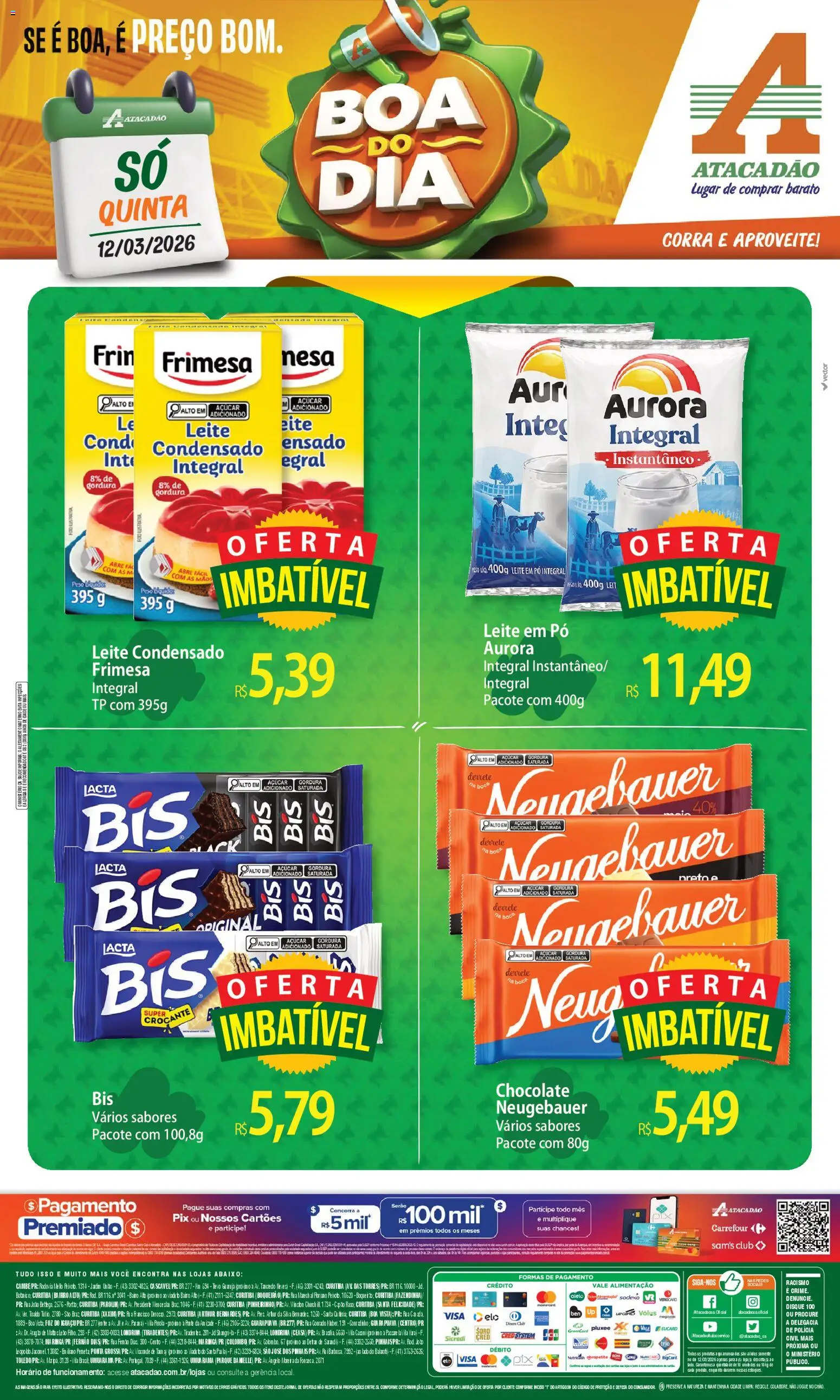 Pré-Visualização do folheto "Atacadão ofertas - PR" da loja Atacadão válido a partir de 12/03/2026