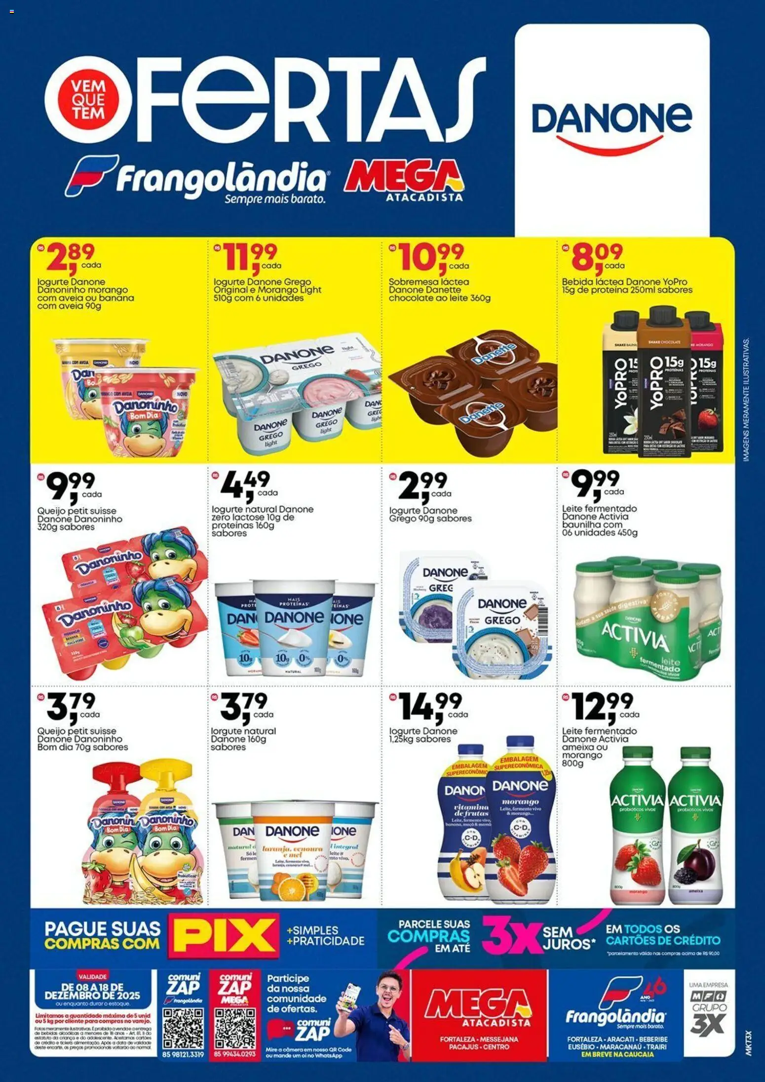 Pré-Visualização do folheto "Ofertas Danone" da loja Frangolândia válido a partir de 08/12/2025