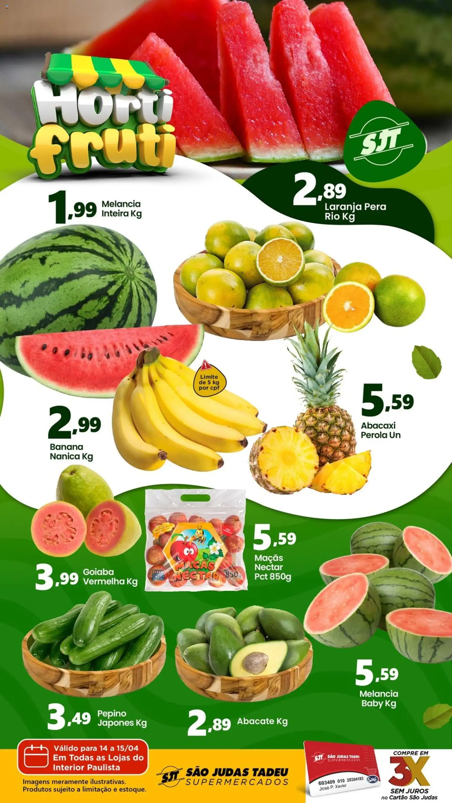 Pré-Visualização do folheto "São Judas Tadeu ofertas Hortifruti" da loja São Judas Tadeu válido a partir de 14/04/2026