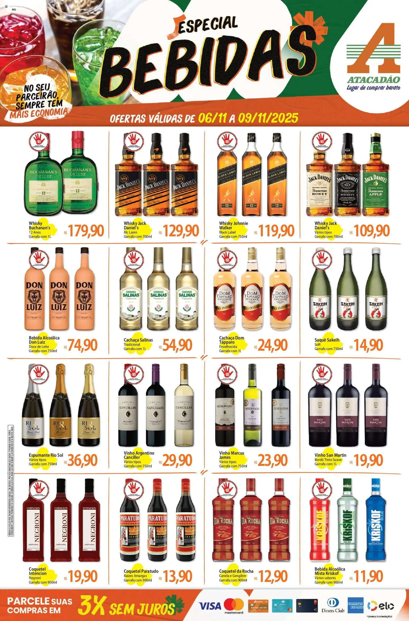 Pré-Visualização do folheto "Ofertas - MG" da loja Atacadão válido a partir de 06/11/2025