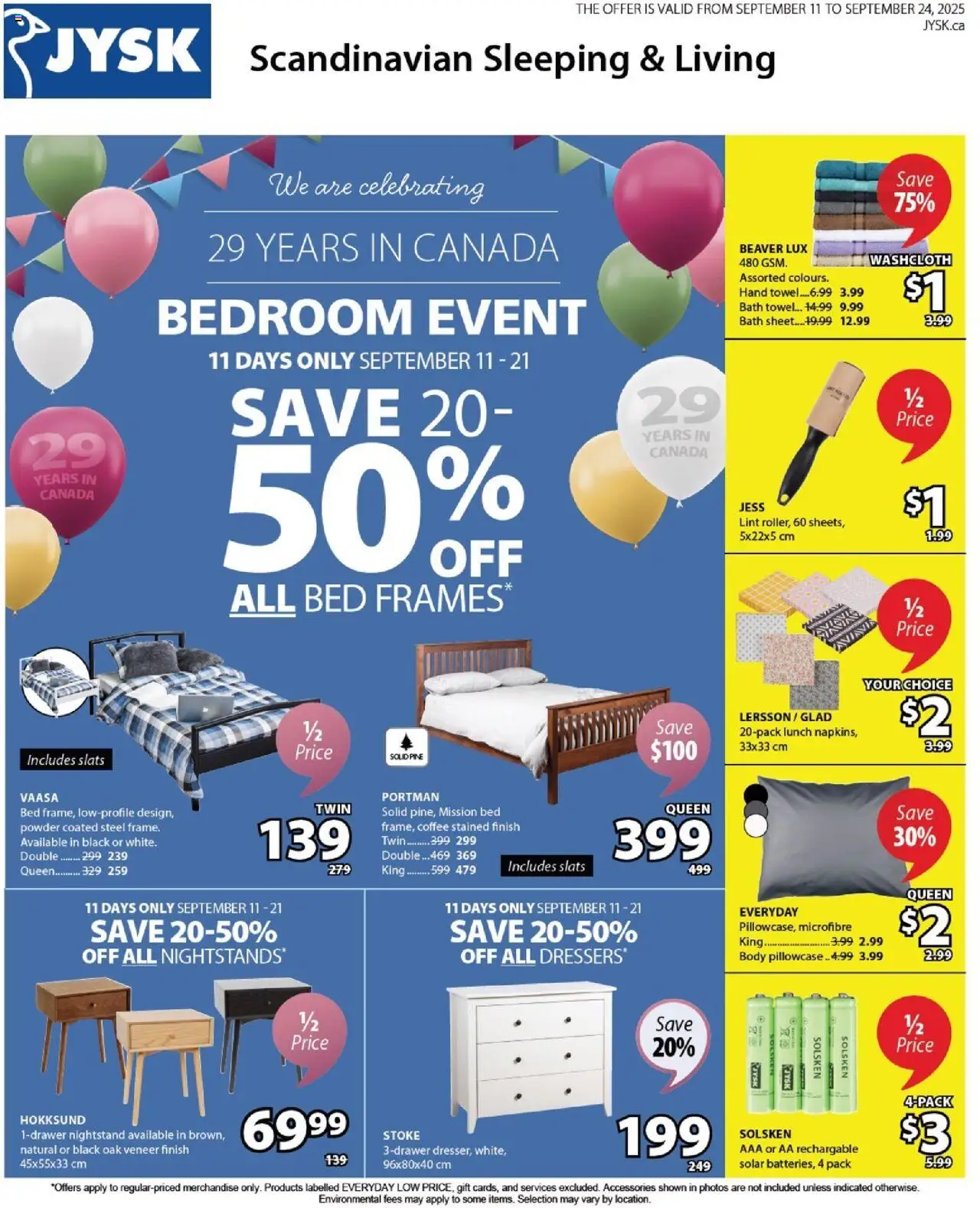 JYSK flyer valid from Sep 11, 2025 - page number 1