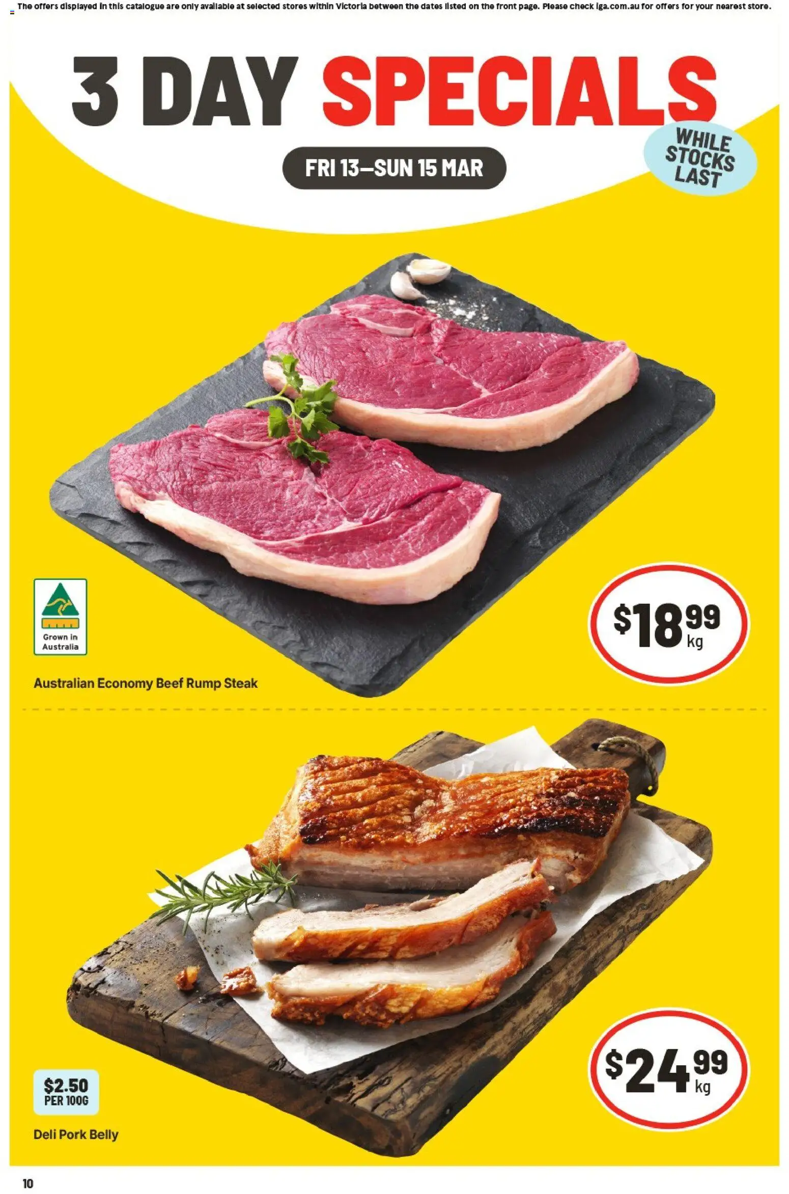 Preview of catalogue IGA 3 Day Specials VIC from shop IGA valid 13/03/2026