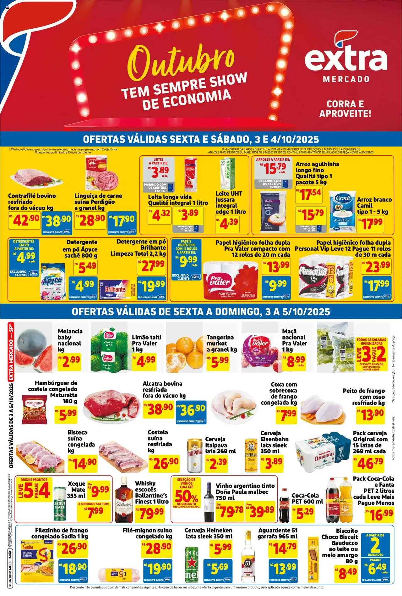 Extra folheto "Ofertas de Mercado Fim de Semana" válido a partir de 03/10/2025 - número de página 1