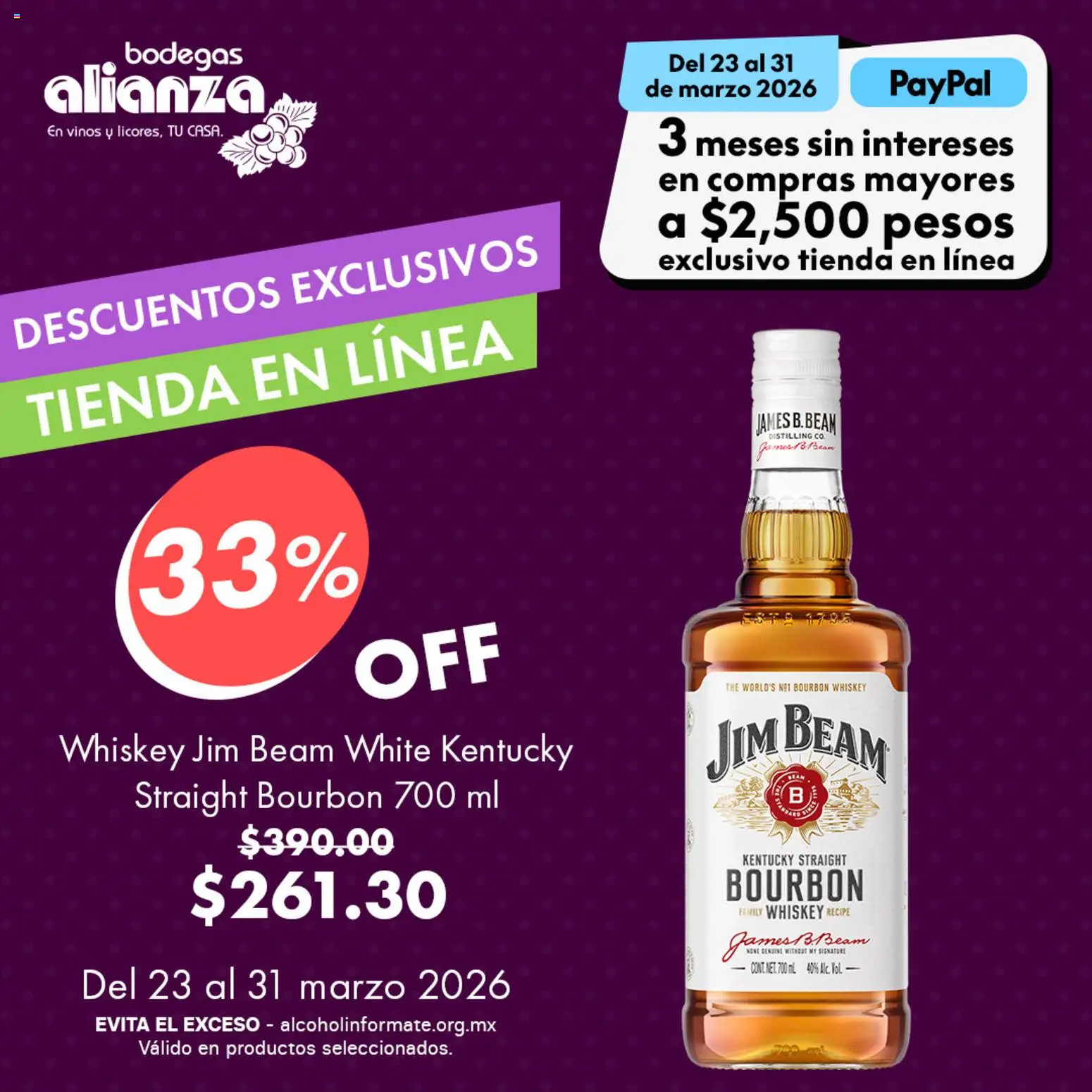 Vista previa las ofertas de la tienda Bodegas Alianza - Bodegas Alianza catálogo Descuentos exclusivos desde el 23/03/2026 - Whiskey