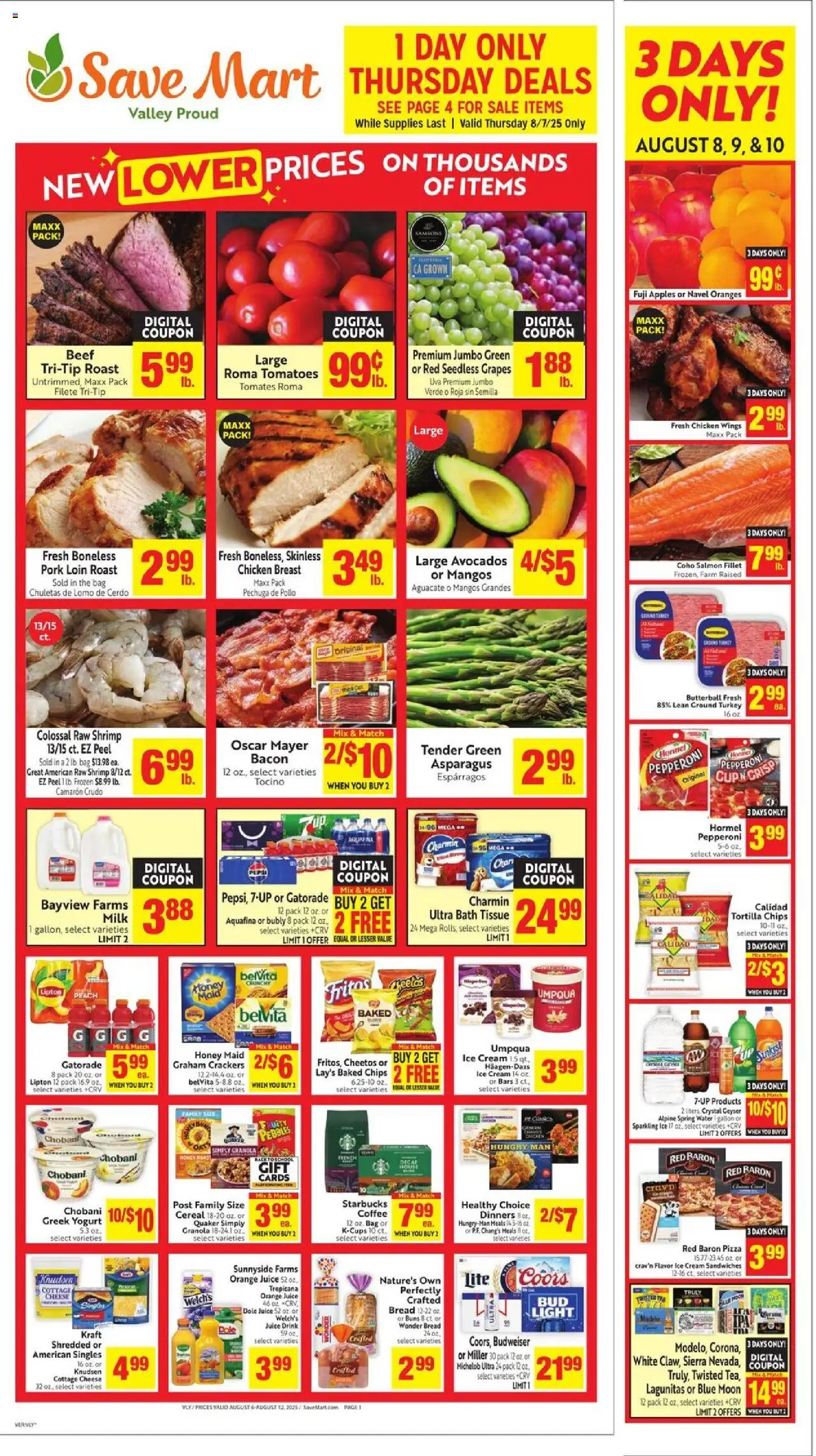 Save Mart Weekly - CA from 08/06/2025 - Flyer - Page number 1