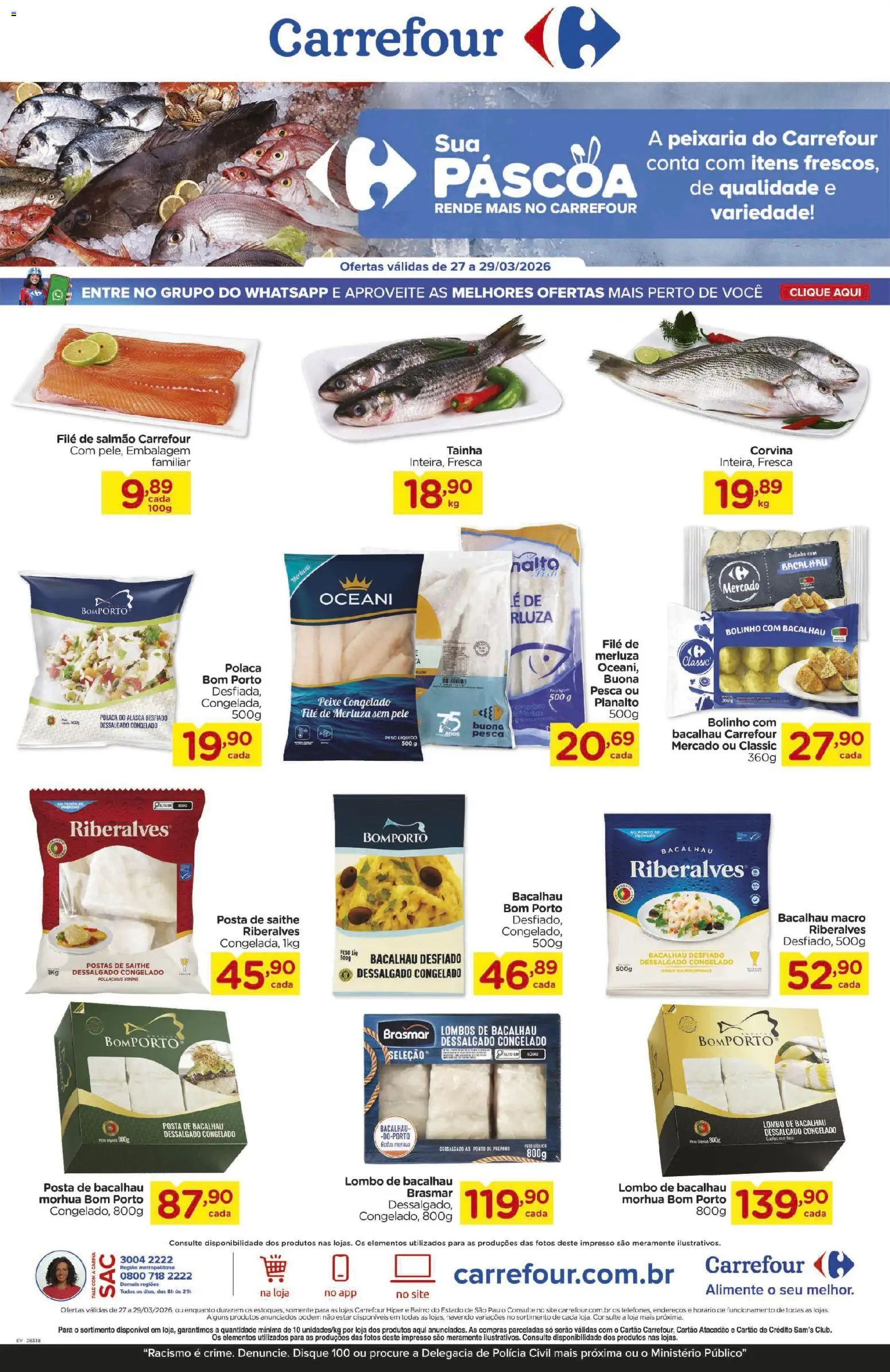 Pré-Visualização do folheto "Carrefour ofertas Peixaria" da loja Carrefour válido a partir de 27/03/2026