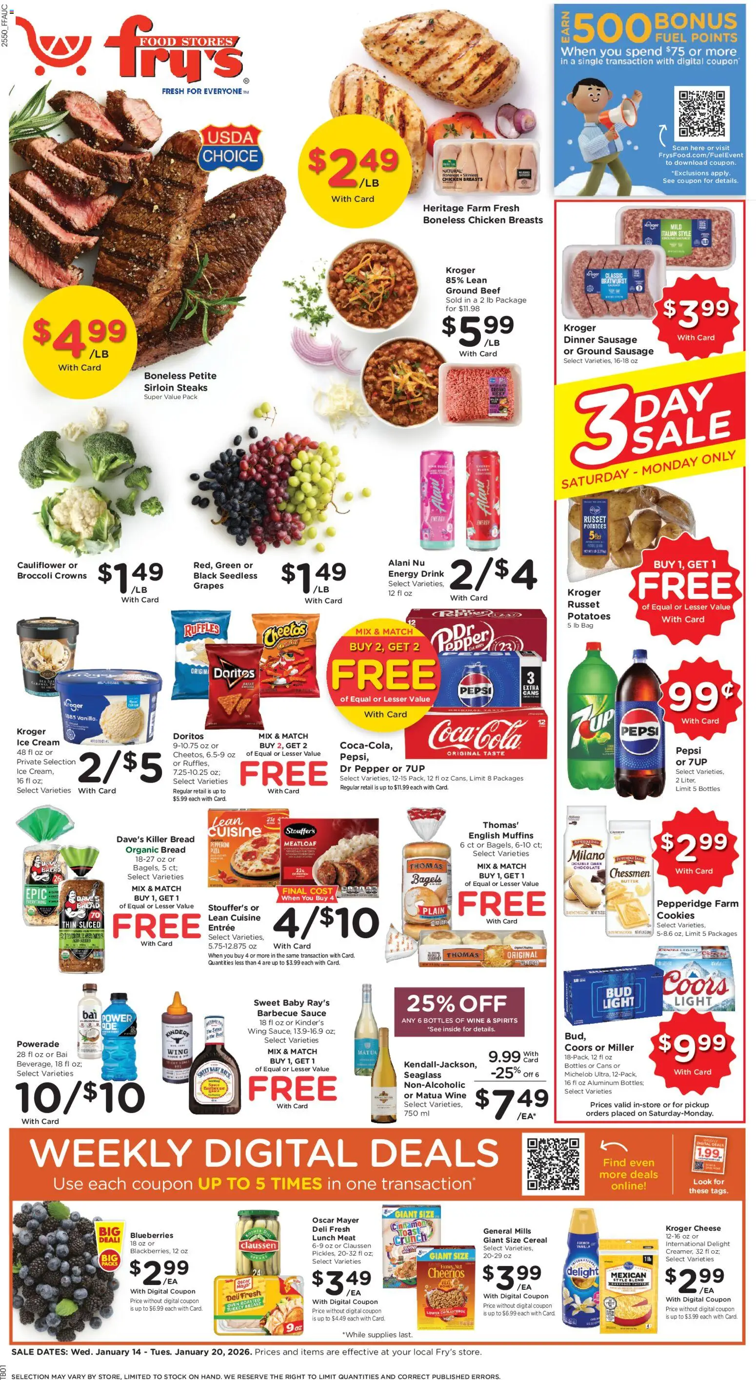Ad Preview of Fry's Food Weekly Ad from 01/14/2026