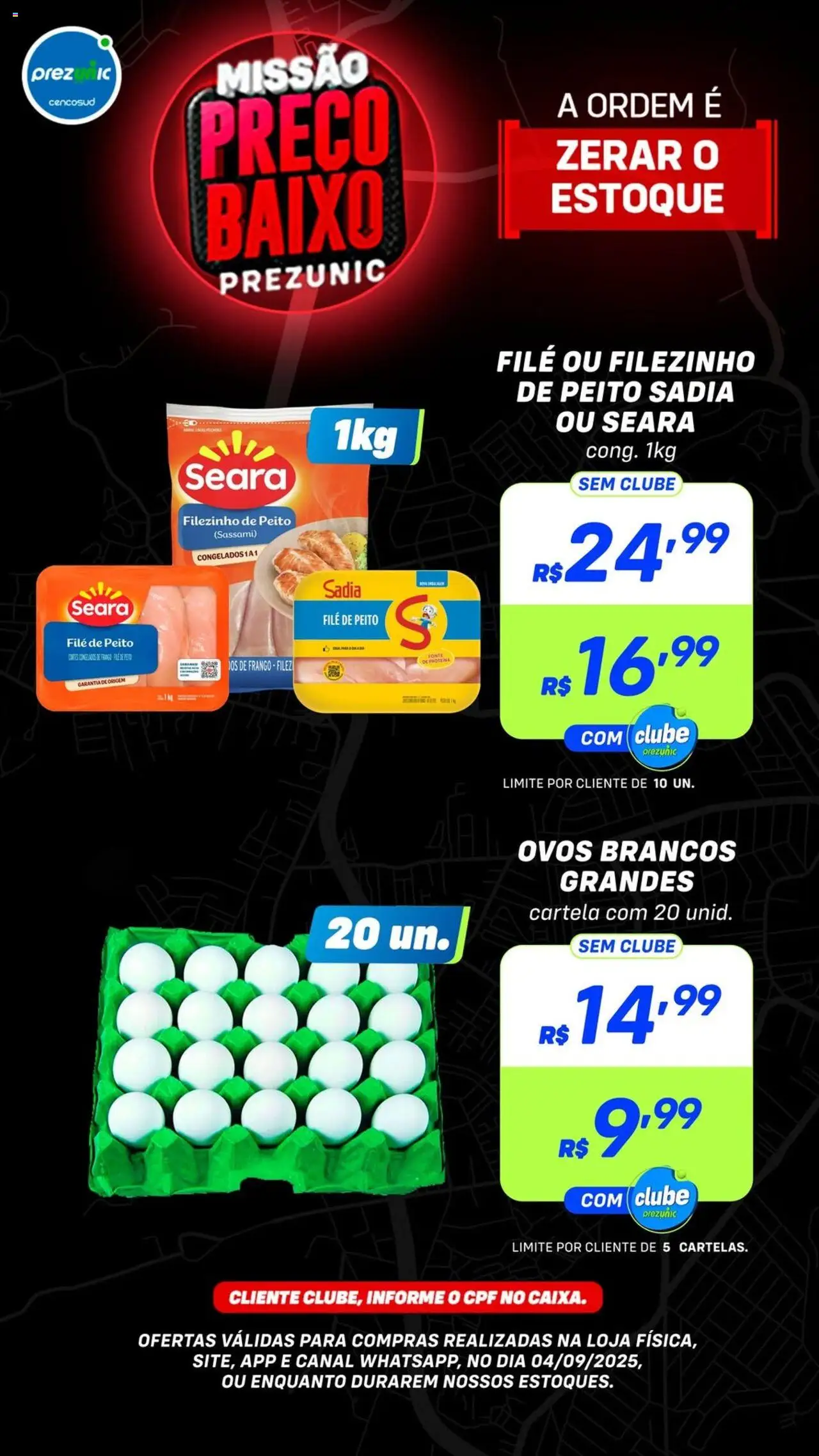 Prezunic folheto "Encarte" válido a partir de 04/09/2025 - número de página 1