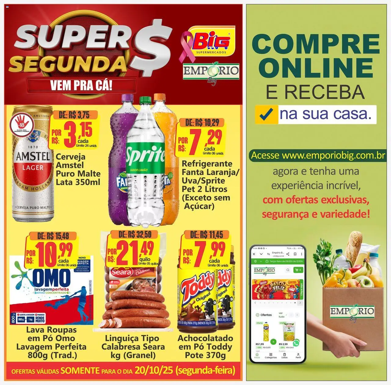 Big Supermercados folheto "Ofertas do Dia" válido a partir de 20/10/2025 - número de página 1