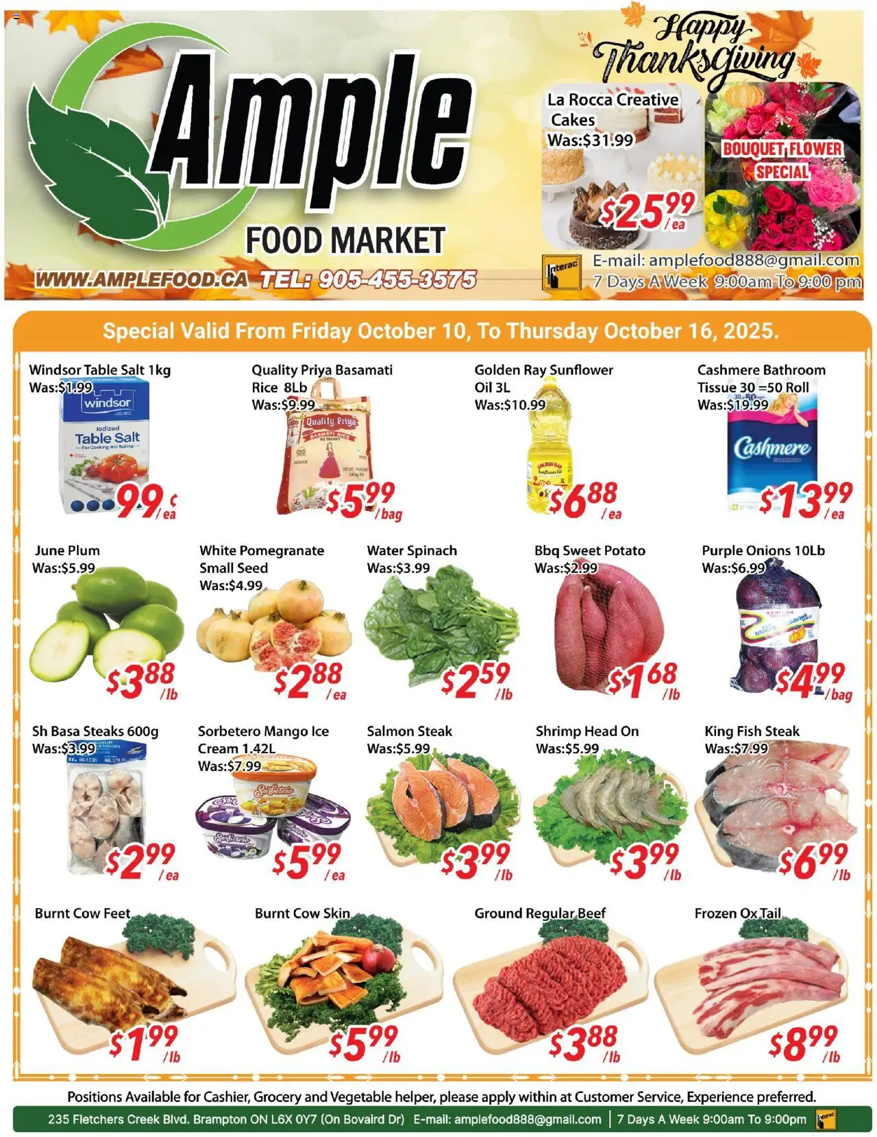Ample Food Market flyer valid from Oct 10, 2025 - page number 1 - Riz, Riz basmati
