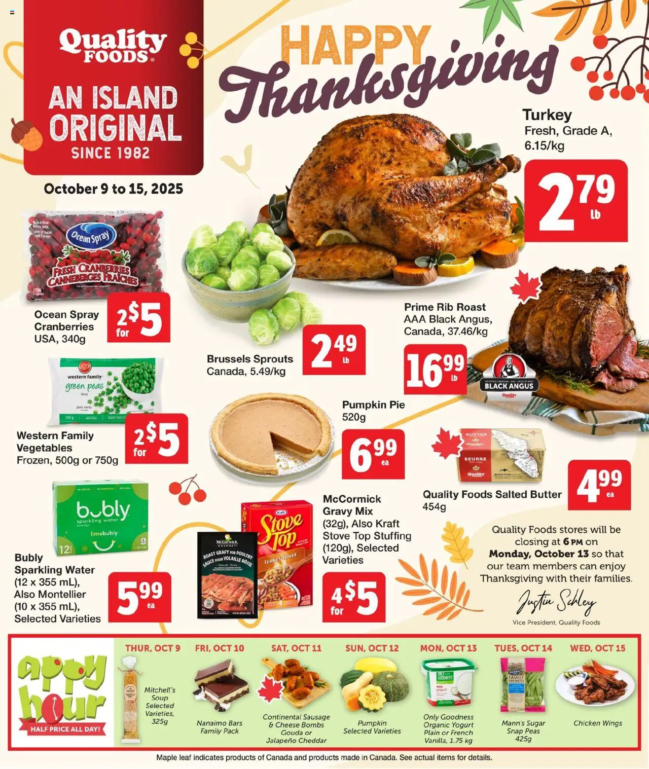 Preview of leaflet Weekly flyer / circulaire from shop Quality Foods is valid from Oct 09, 2025