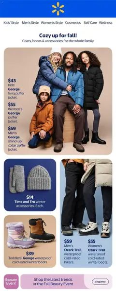 Preview of leaflet Cozy up for fall!- AB from shop Walmart is valid from Sep 25, 2025