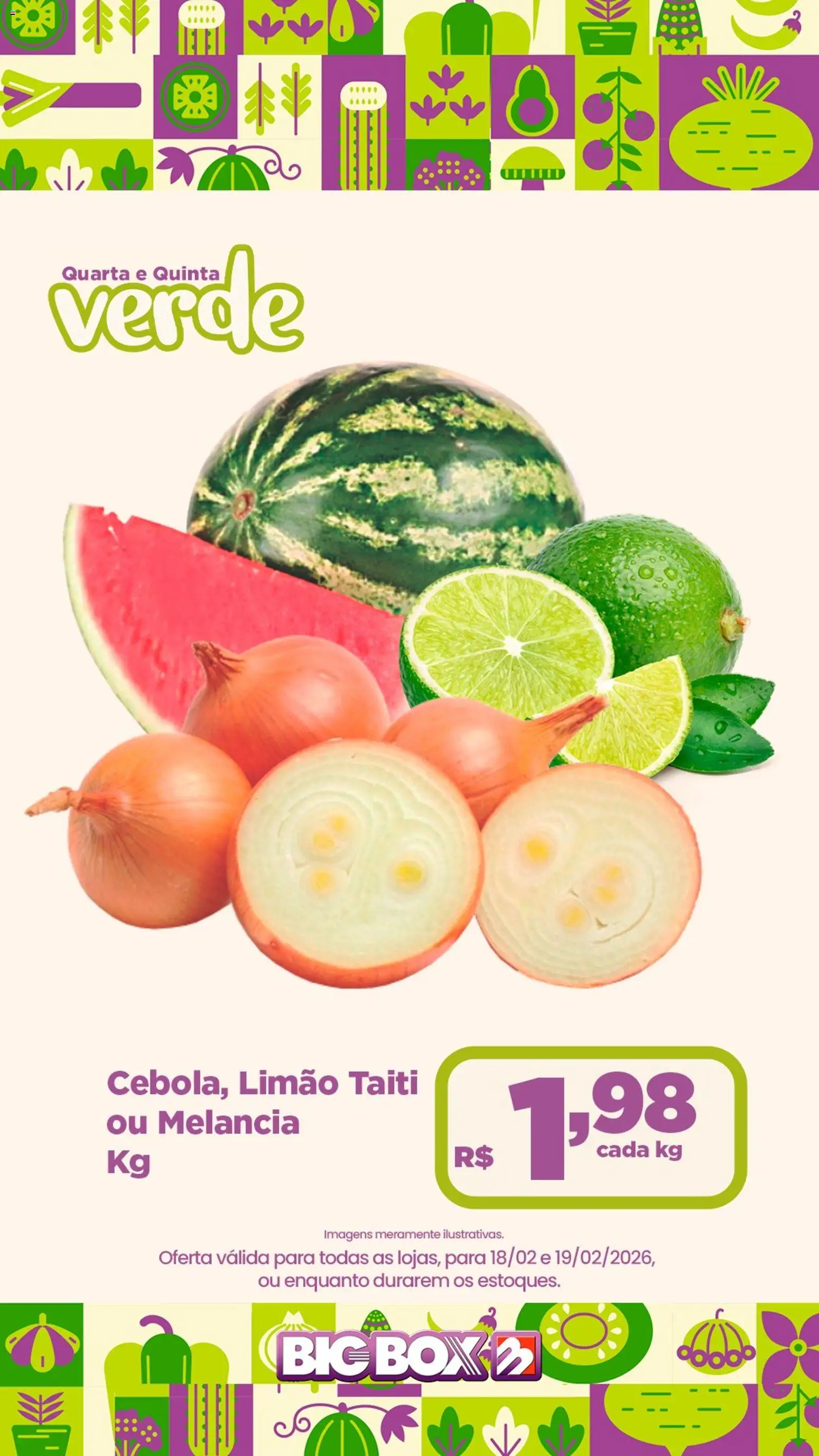 Pré-Visualização do folheto "Ofertas Sacolão" da loja Big Box válido a partir de 18/02/2026