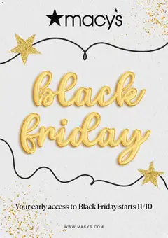 Ad Preview of Macy's Black Friday Notice from 11/10/2025