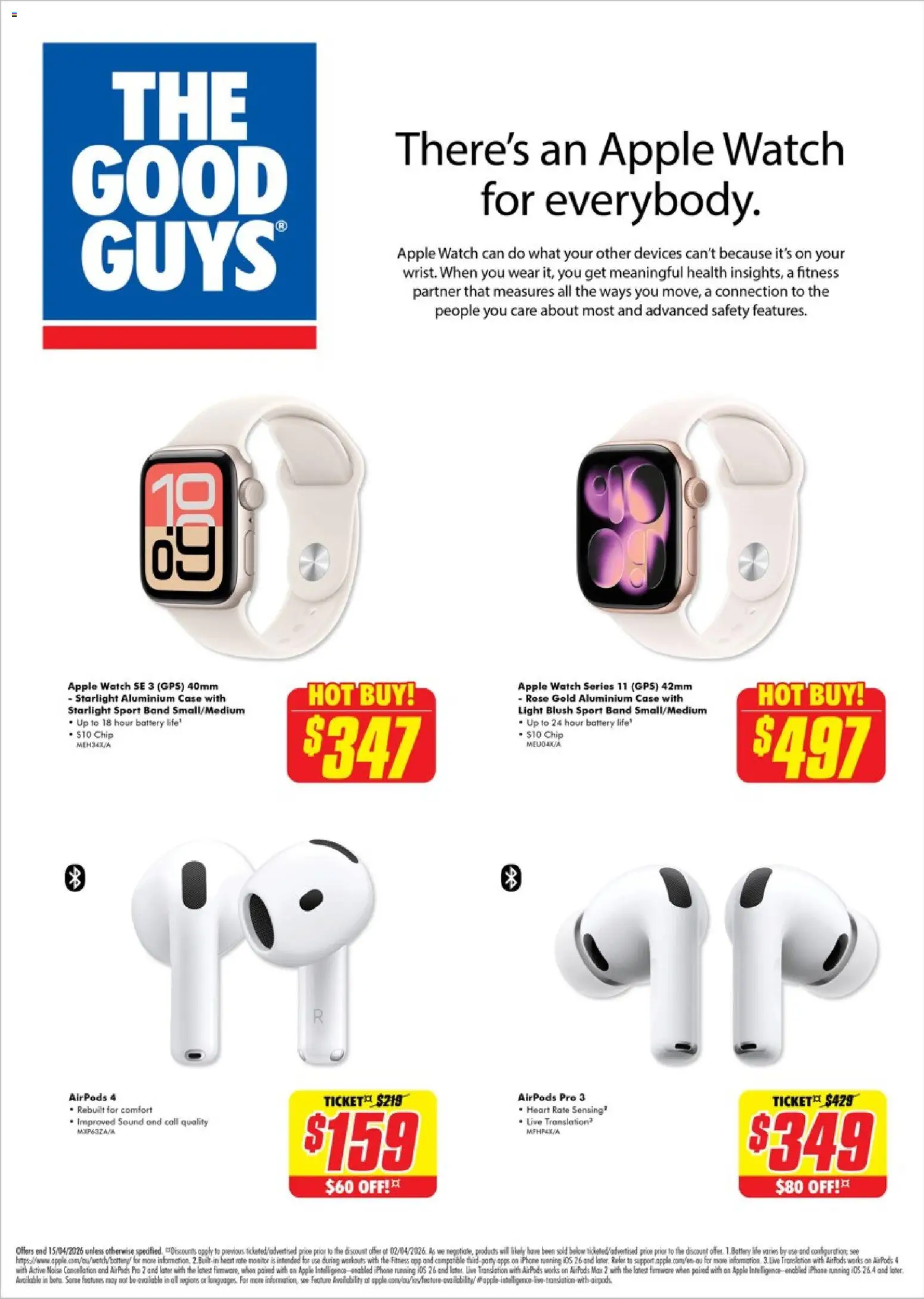 Preview of catalogue The Good Guys catalogue Apple from shop The Good Guys valid 01/04/2026