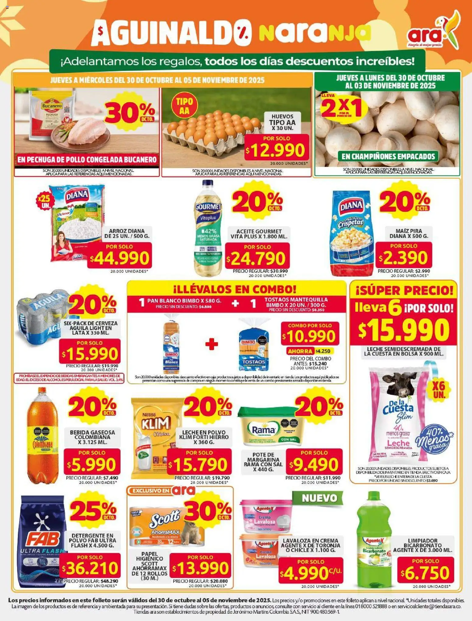  Vista previa del prospecto Folleto del almacen Ara válida del 30/10/2025 al 05/11/2025