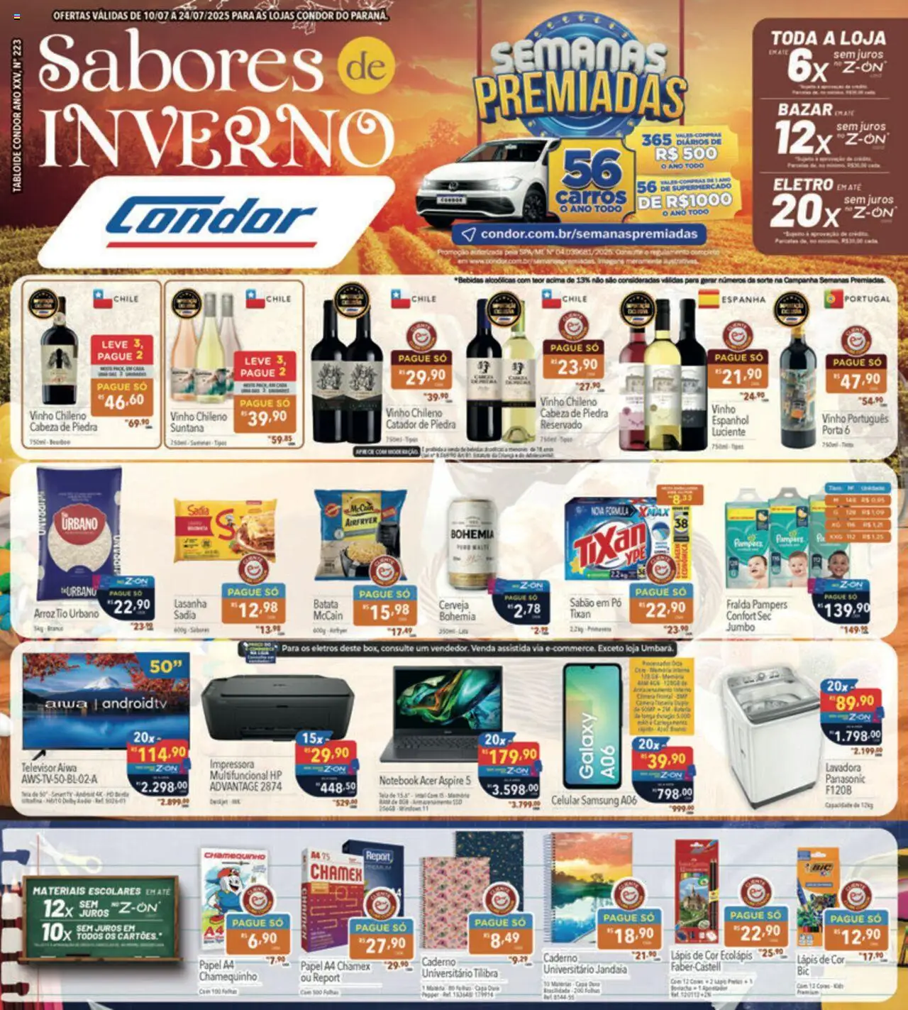 Supermercados Condor folheto "Ofertas da semana" válido a partir de 10/07/2025 - número de página 1