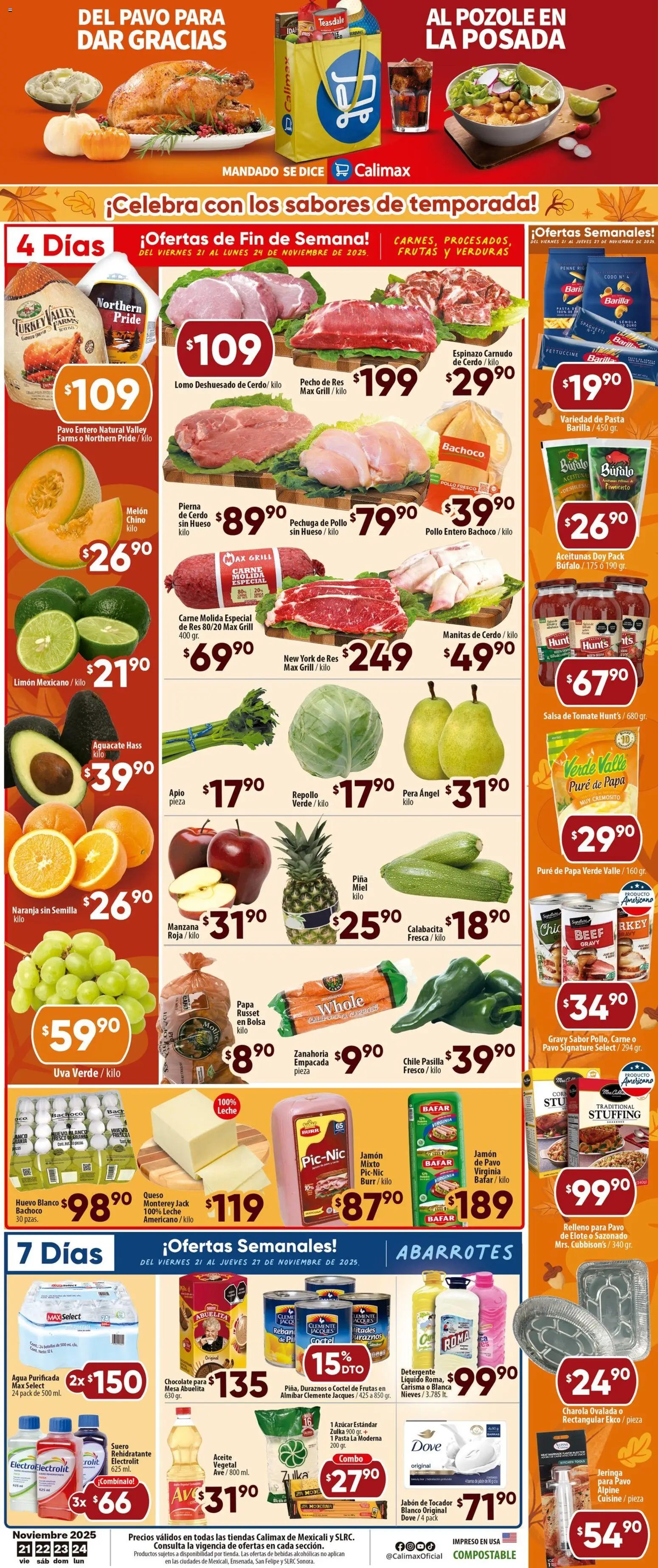 Vista previa las ofertas de la tienda Calimax - Folleto Mexicali y SLRC desde el 21/11/2025 