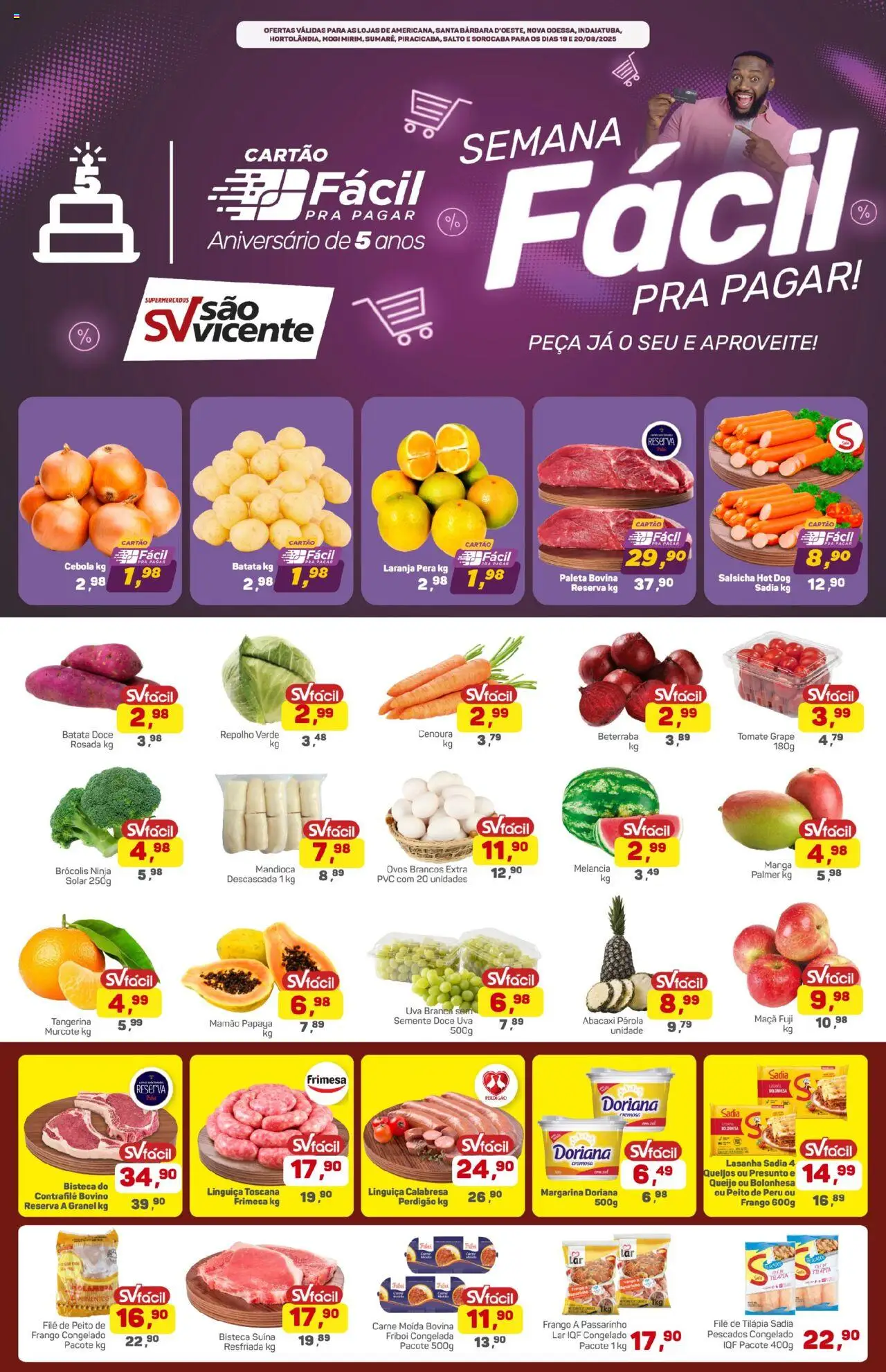 Supermercados São Vicente folheto "Ofertas da semana" válido a partir de 19/08/2025 - número de página 1