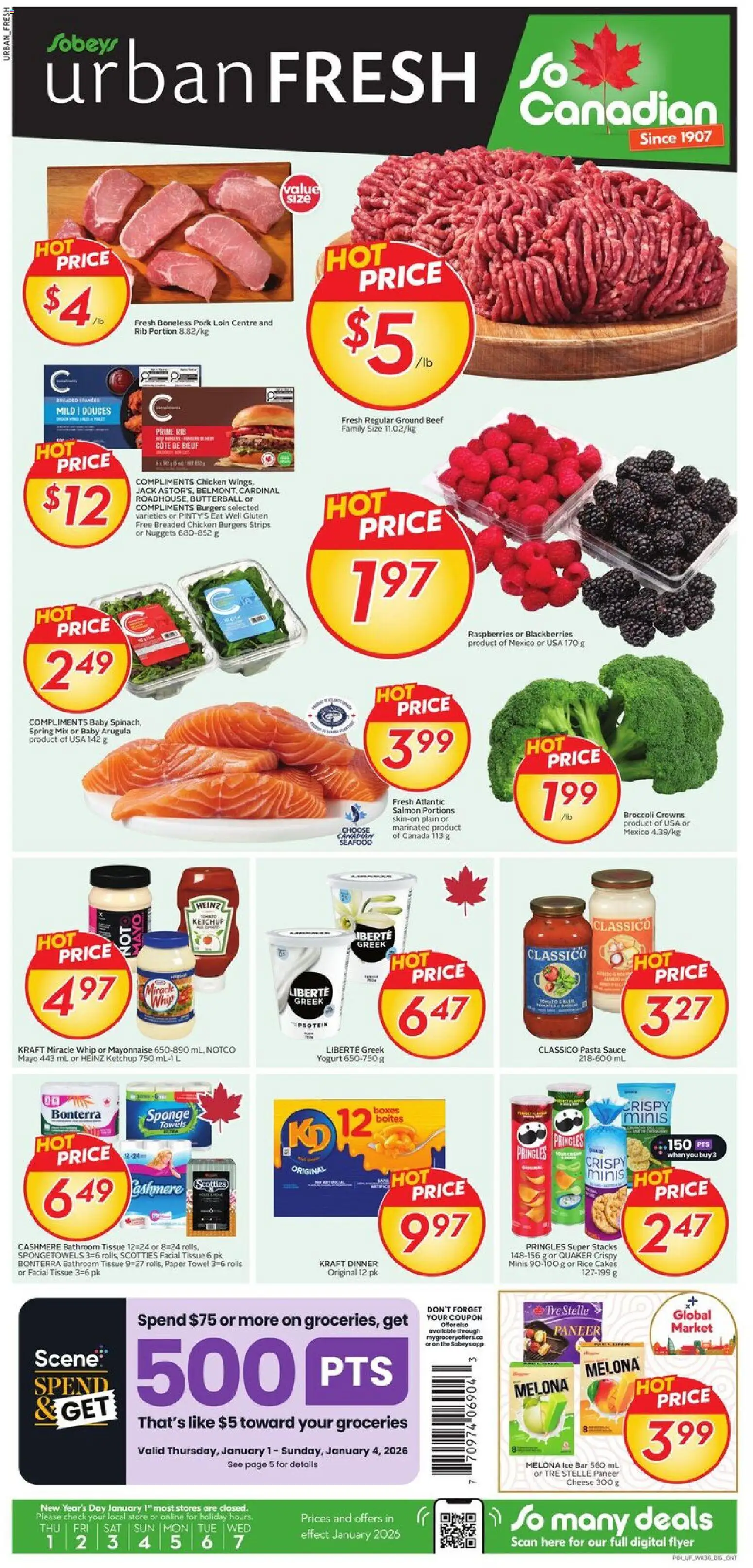 Preview of leaflet Weekly Flyer - Urban Fresh from shop Sobeys is valid from Jan 01, 2026