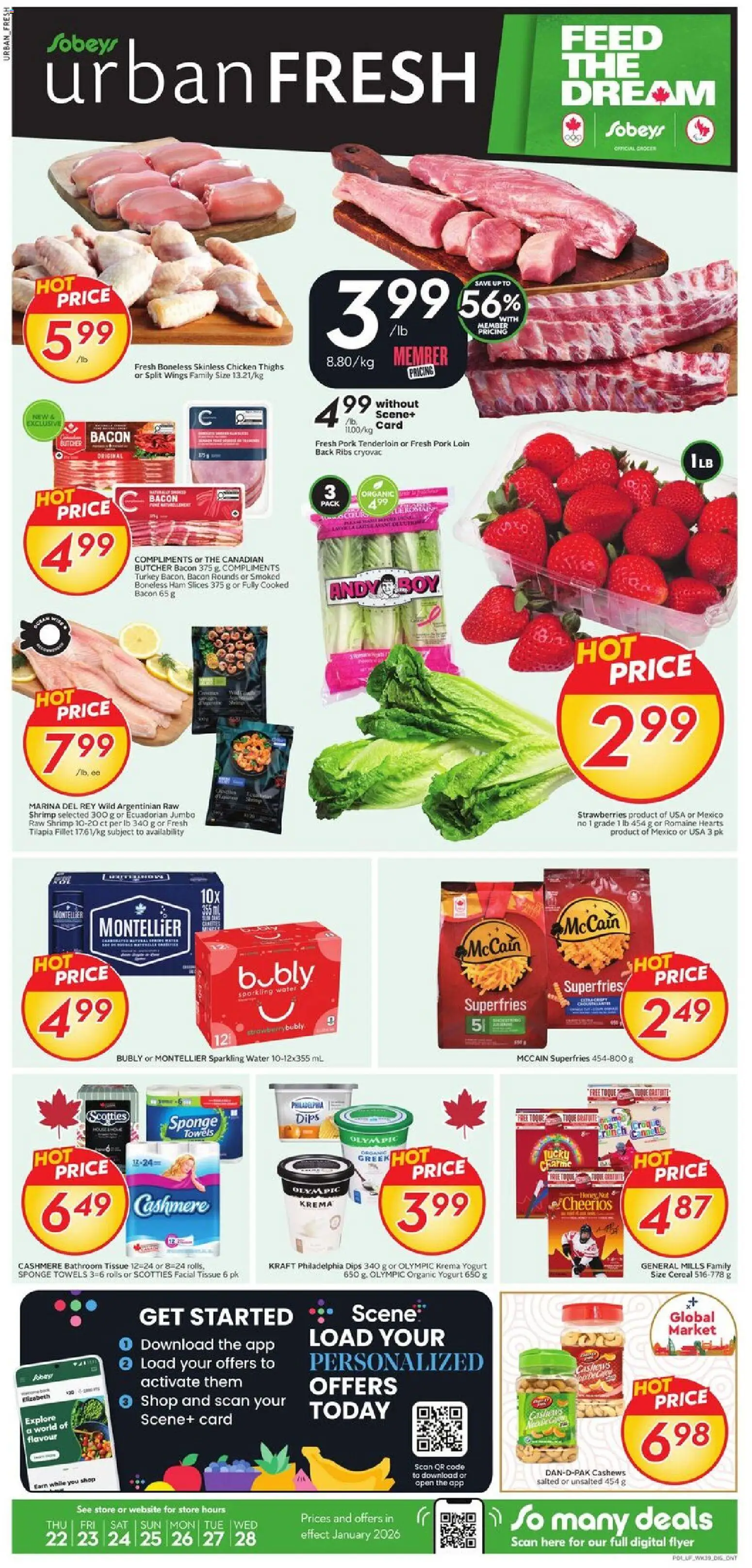Preview of leaflet Weekly Flyer - Urban Fresh from shop Sobeys is valid from Jan 22, 2026