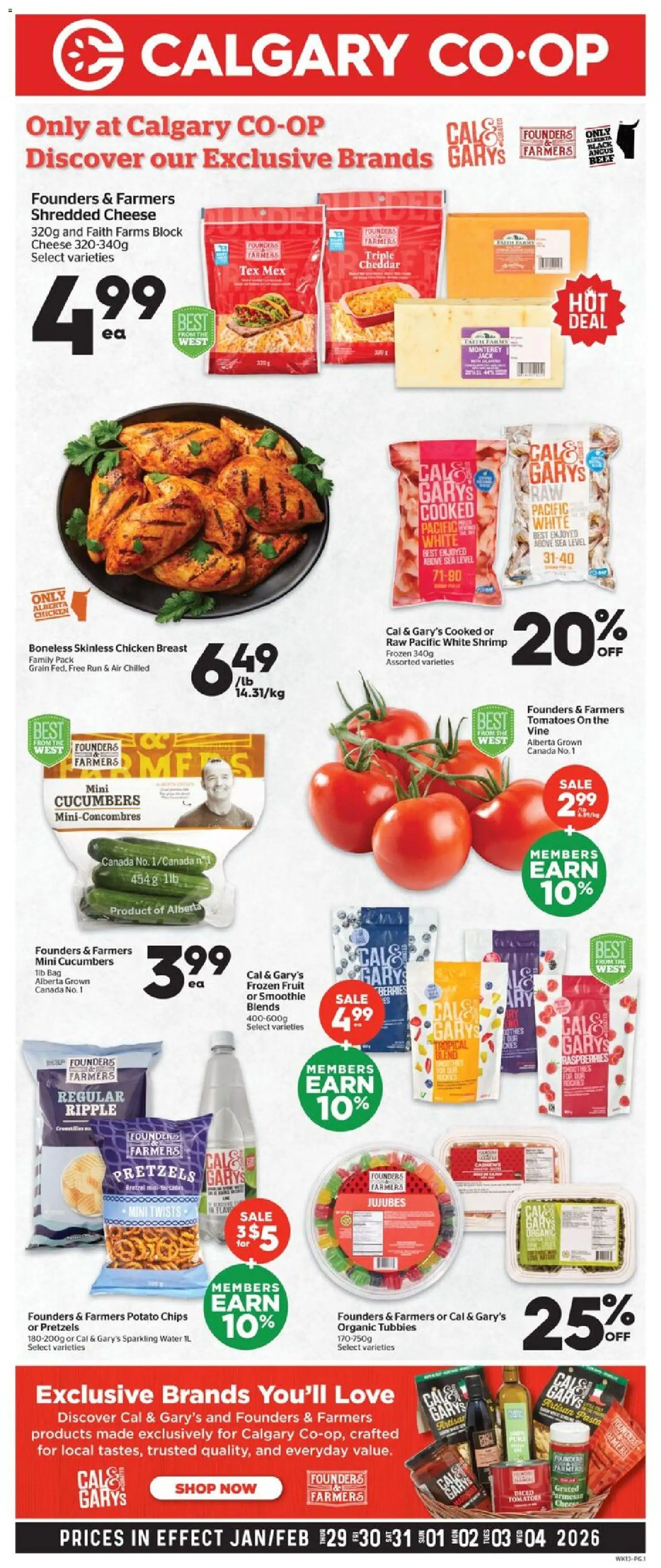 Preview of leaflet Weekly flyer / circulaire from shop Calgary Co-op is valid from Jan 29, 2026