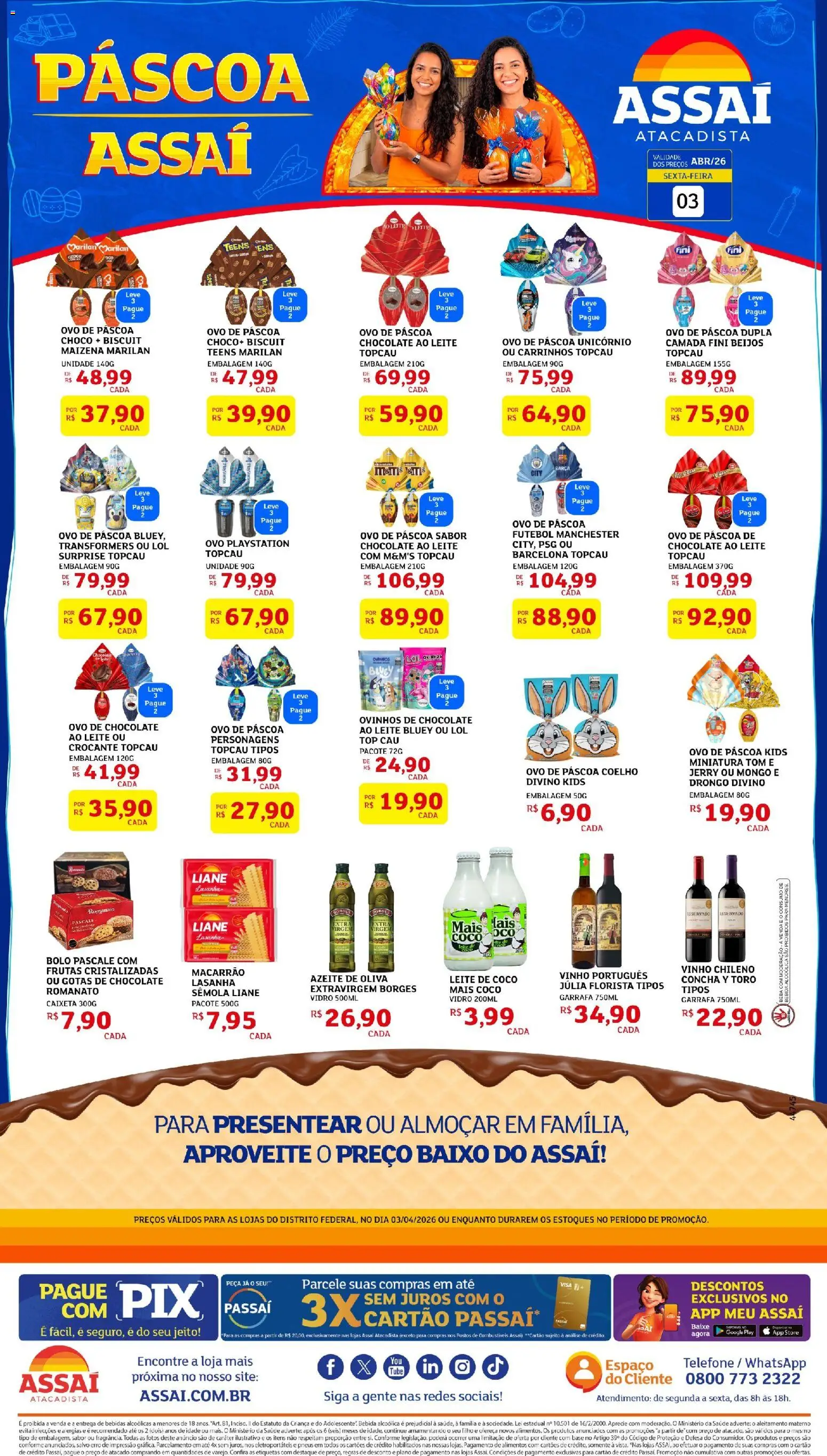 Pré-Visualização do folheto "Assaí Atacadista ofertas - DF" da loja Assaí Atacadista válido a partir de 03/04/2026