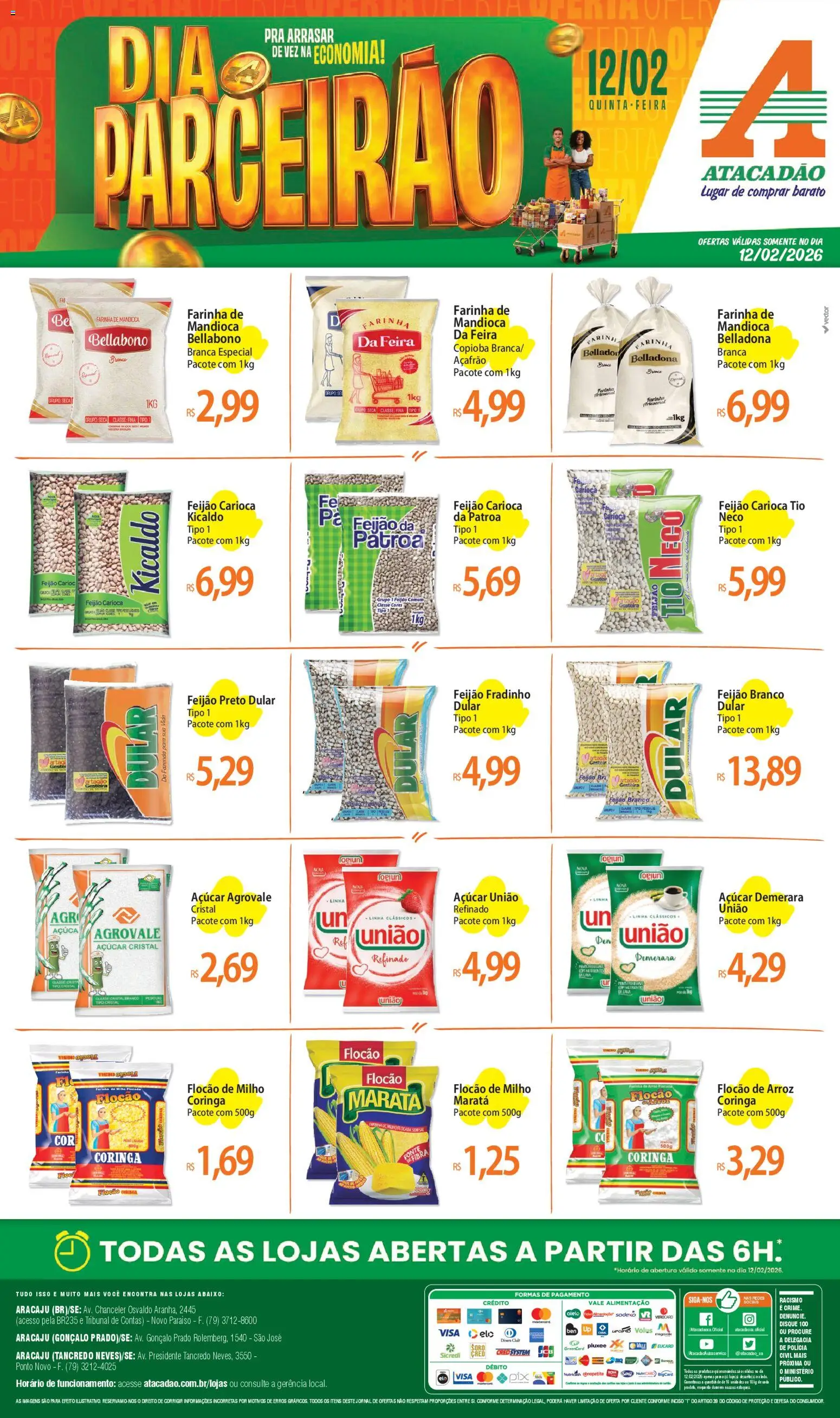 Pré-Visualização do folheto "Ofertas - SE" da loja Atacadão válido a partir de 12/02/2026