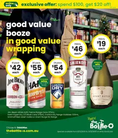 Preview of catalogue Good Value Booze, In Good Value Wrapping 08/12 from shop The Bottle-O valid 07/12/2025