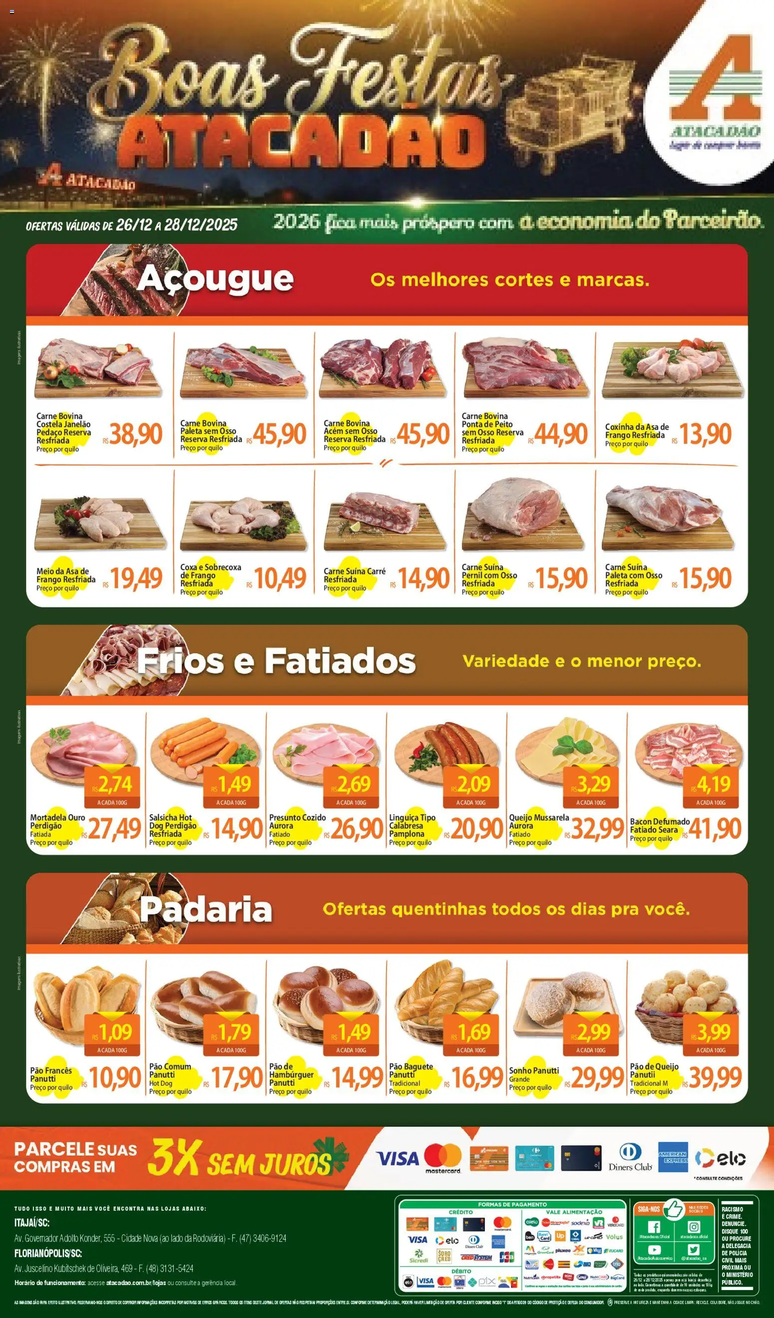 Pré-Visualização do folheto "Ofertas - SC" da loja Atacadão válido a partir de 26/12/2025