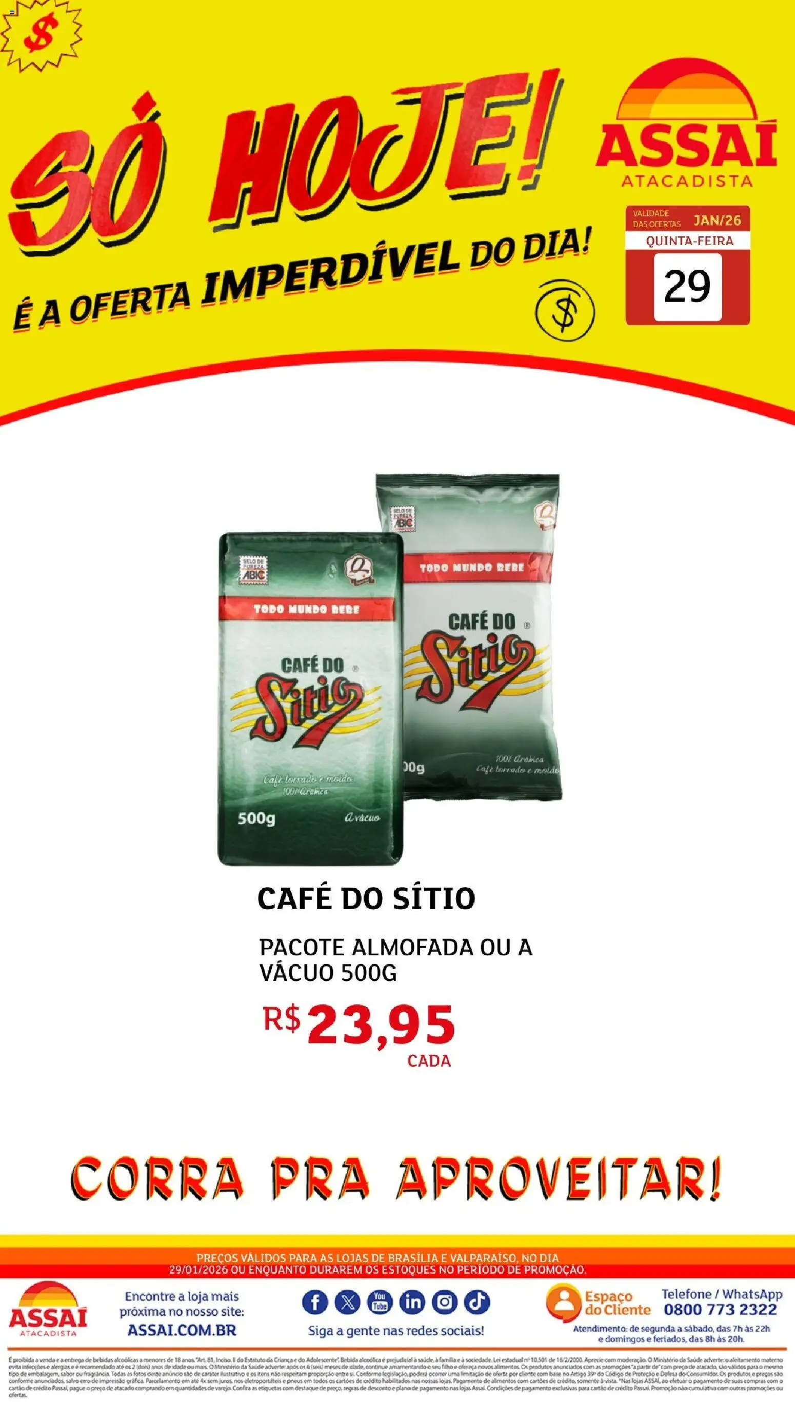 Pré-Visualização do folheto "Encarte - DF" da loja Assaí Atacadista válido a partir de 29/01/2026