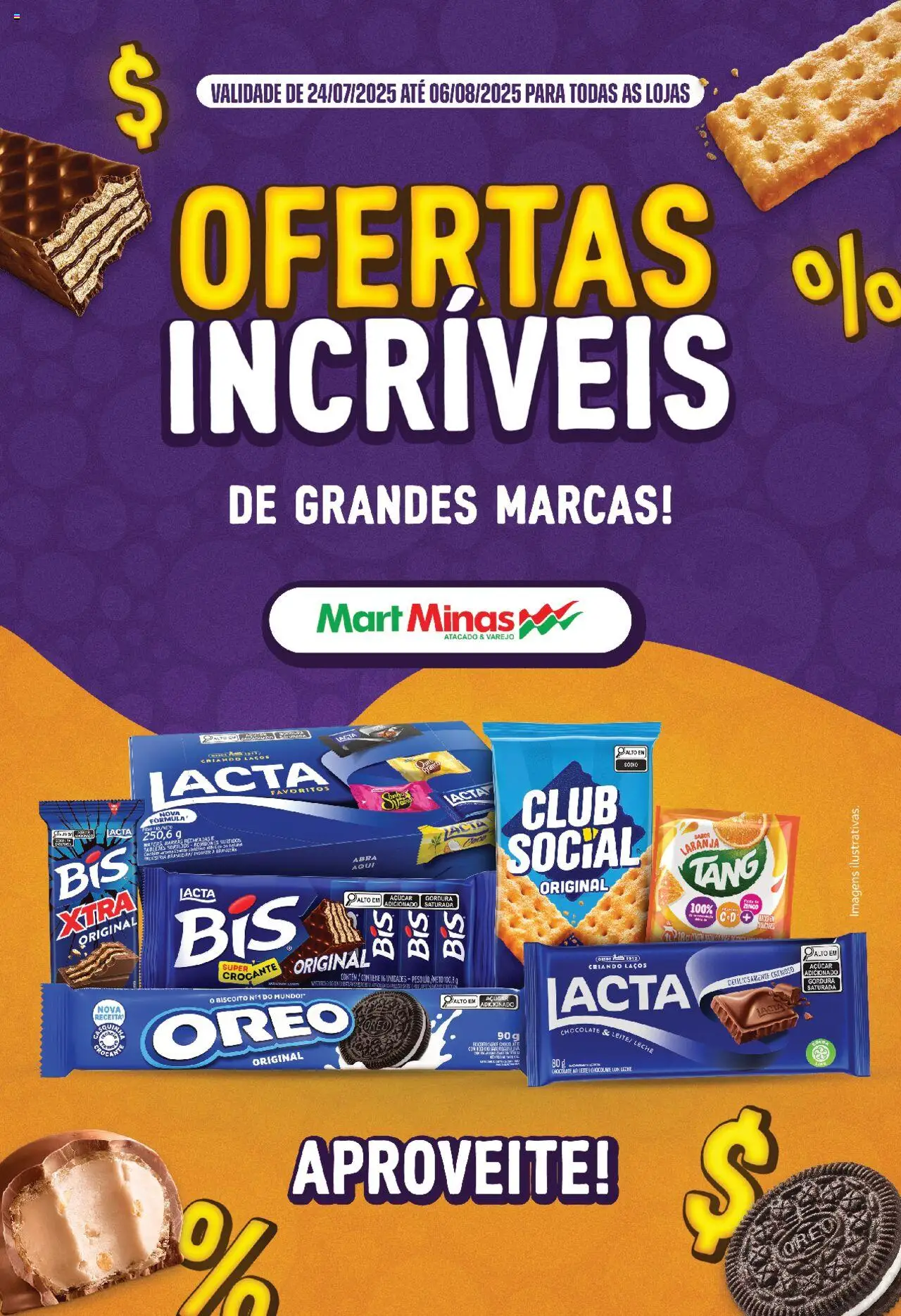 Mart Minas folheto "Ofertas Mondelez" válido a partir de 24/07/2025 - número de página 1