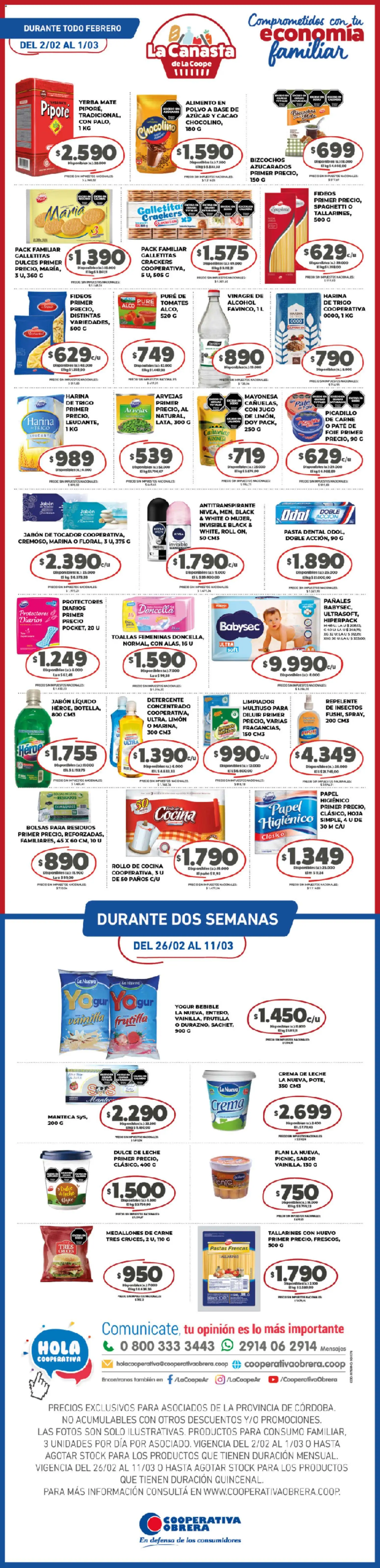 Vista previa del folleto de la tienda Cooperativa Obrera válido desde el 02/02/2026 