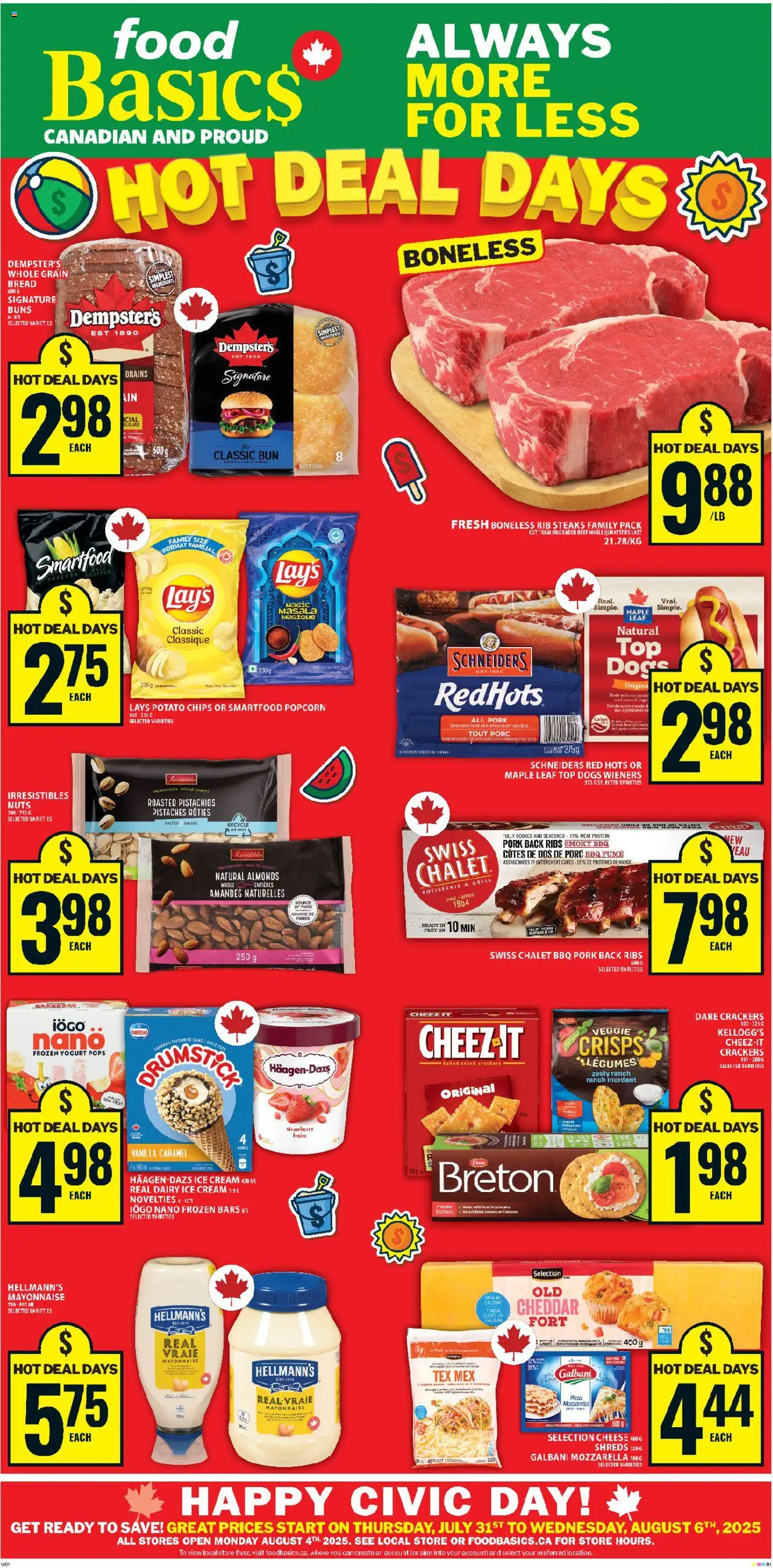 Food Basics flyer valid from Jul 31, 2025 - page number 1