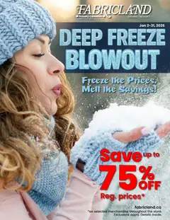 Preview of leaflet Flyer / circulaire from shop Fabricland is valid from Jan 02, 2026