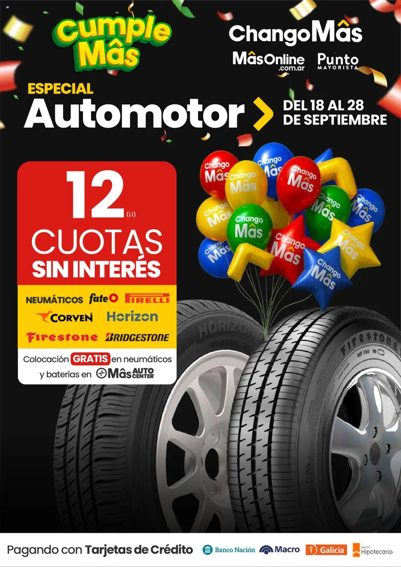 Punto Mayorista Catálogo Especial Automotor del 18/09/2025 Online - Banco, Neumáticos