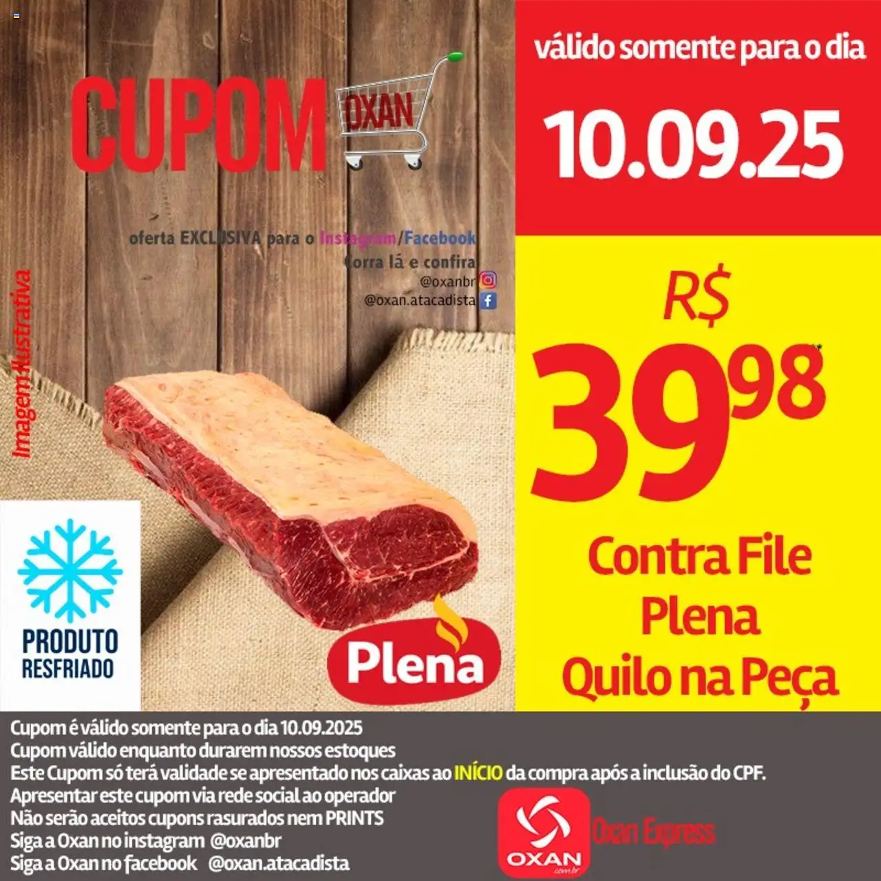 Oxan Atacadista folheto "Ofertas da semana" válido a partir de 10/09/2025 - número de página 1 - Contra filé