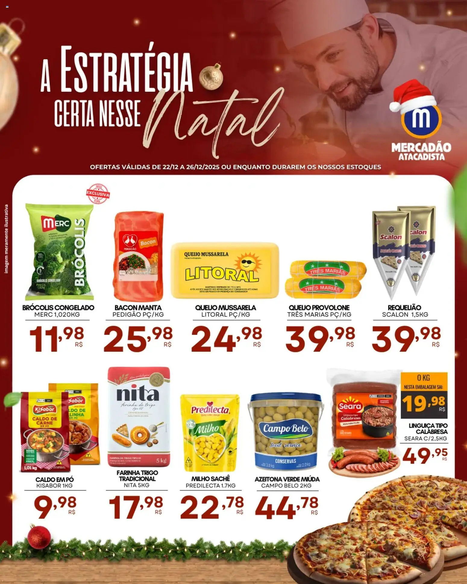 Pré-Visualização do folheto "Ofertas da semana" da loja Mercadão Atacadista válido a partir de 22/12/2025