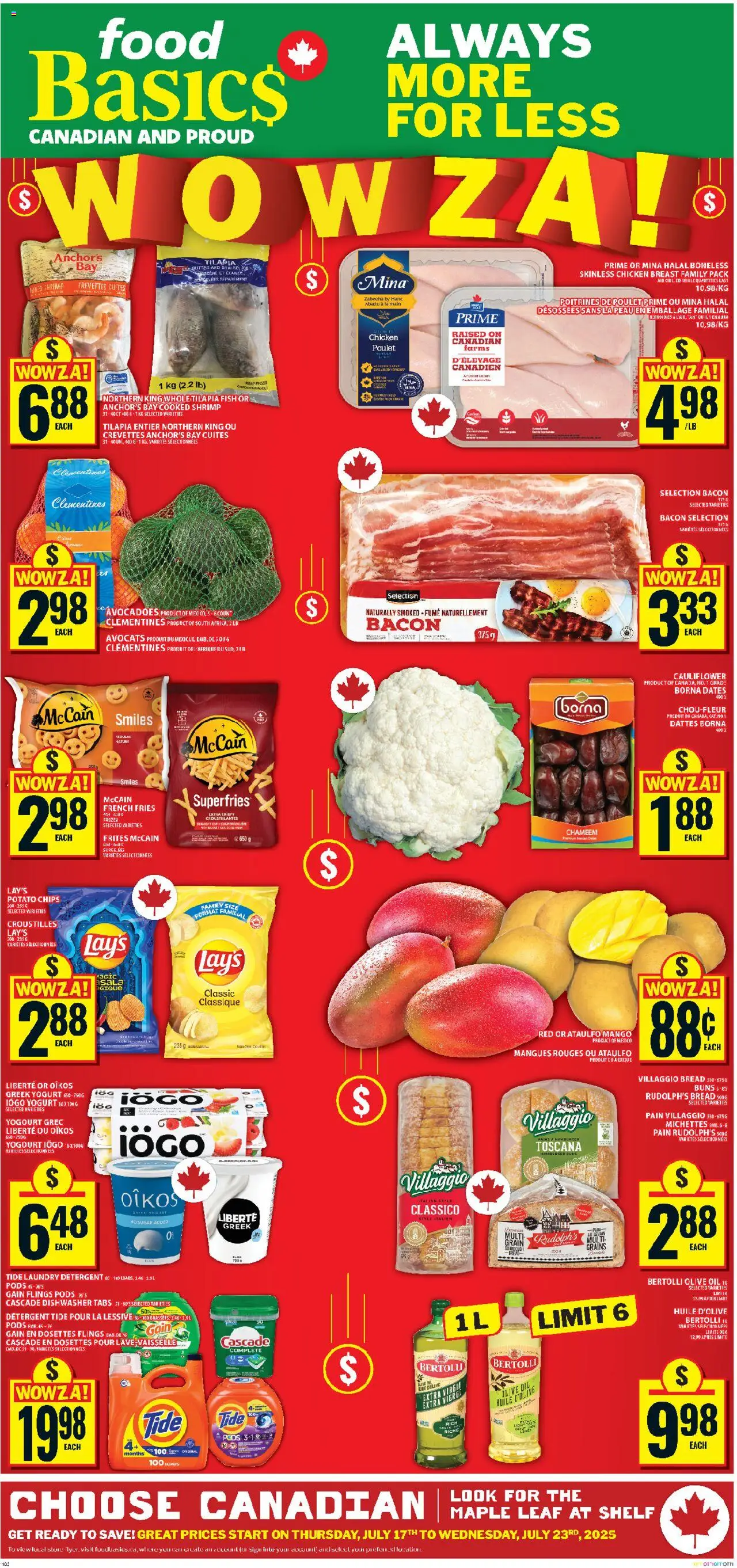 Food Basics flyer valid from Jul 17, 2025 - page number 1