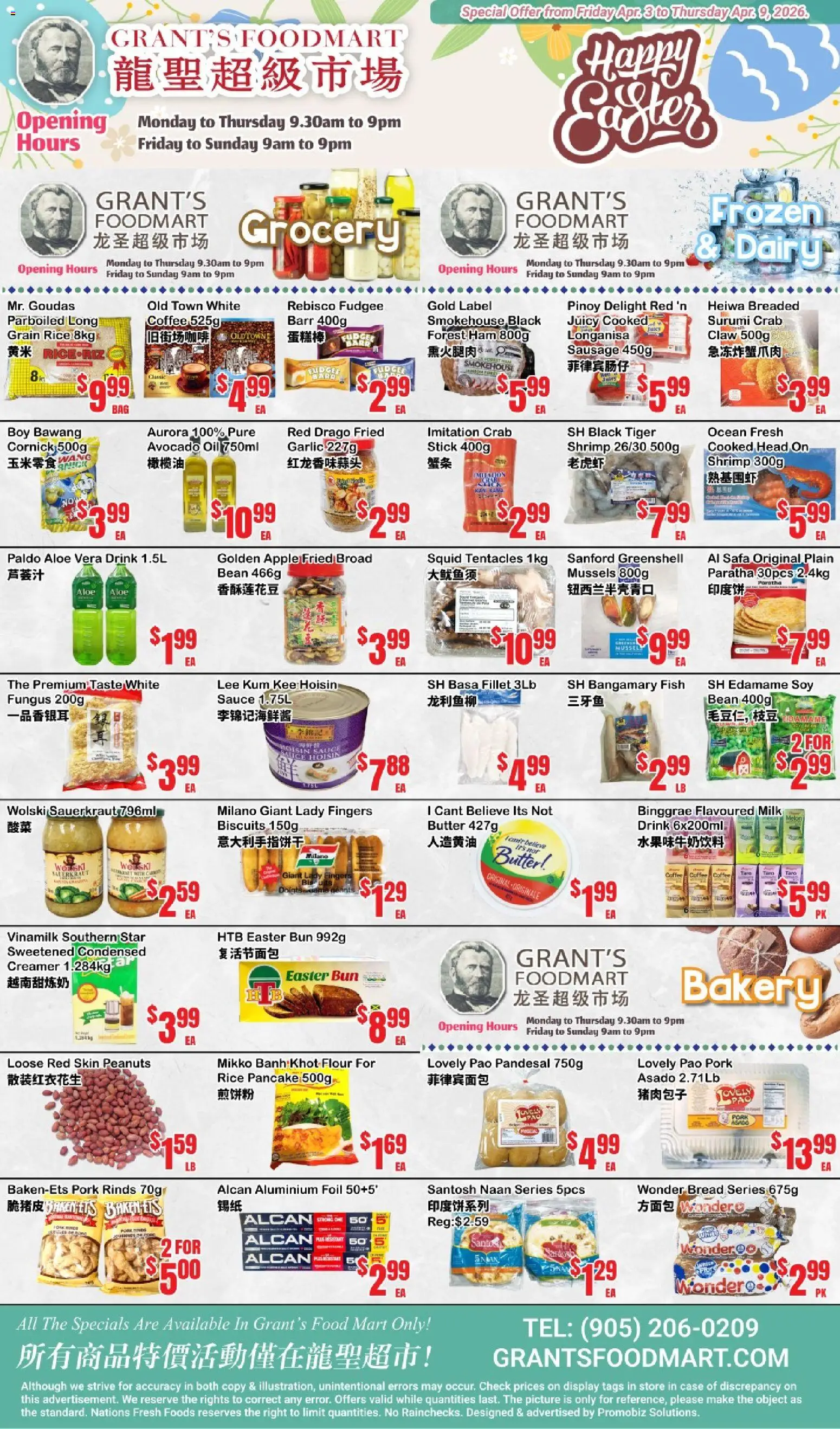 Preview of leaflet Oceans weekly flyer - Grant’s Foodmart from shop Oceans is valid from Apr 03, 2026