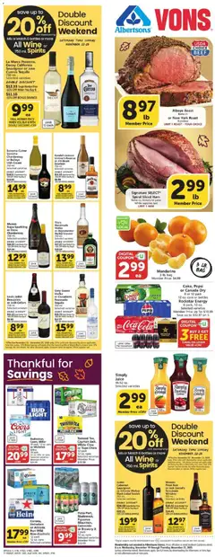 Ad Preview of Vons Weekly Ad from 11/19/2025 | Page: 1