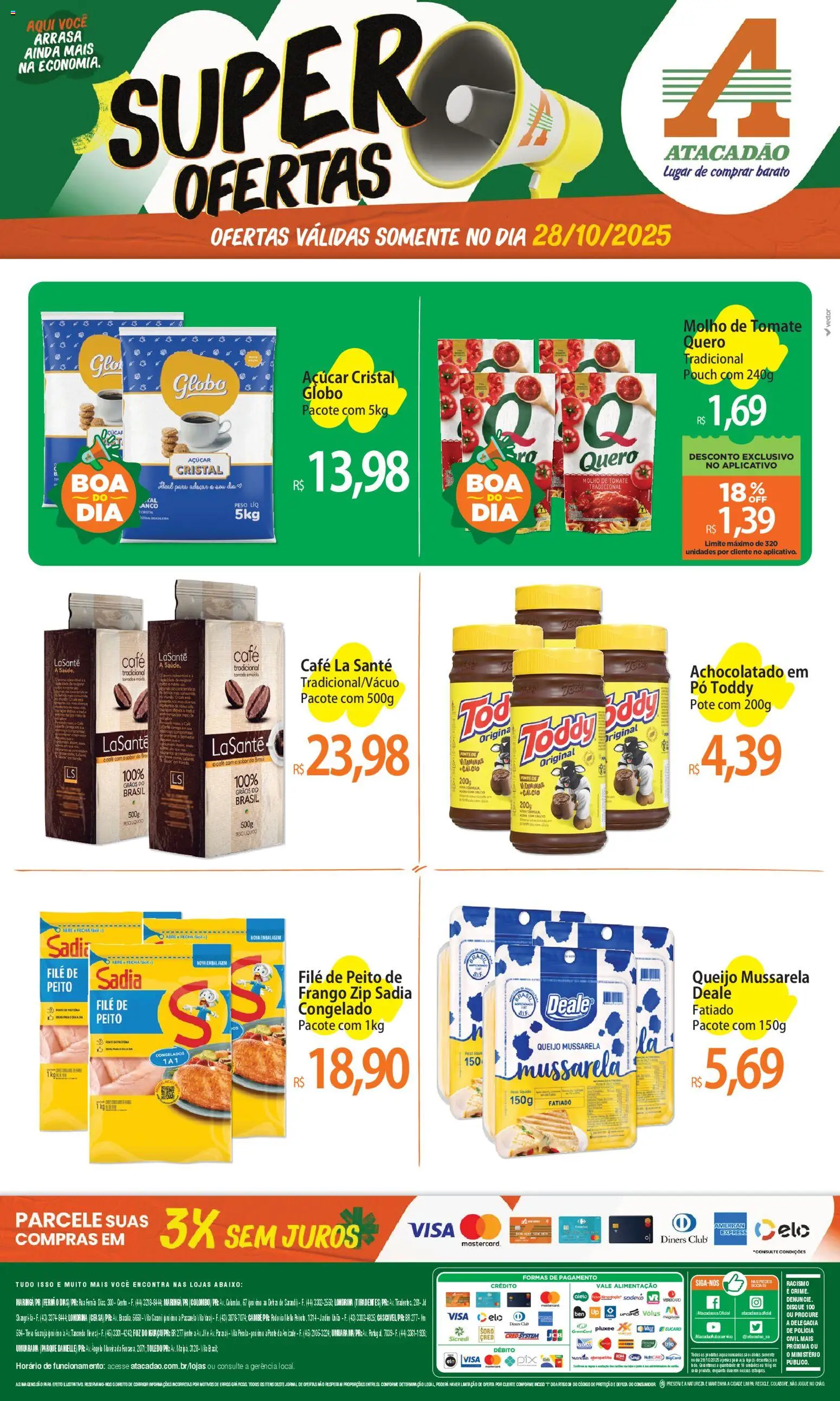 Atacadão folheto "Ofertas - PR" válido a partir de 28/10/2025 - número de página 1