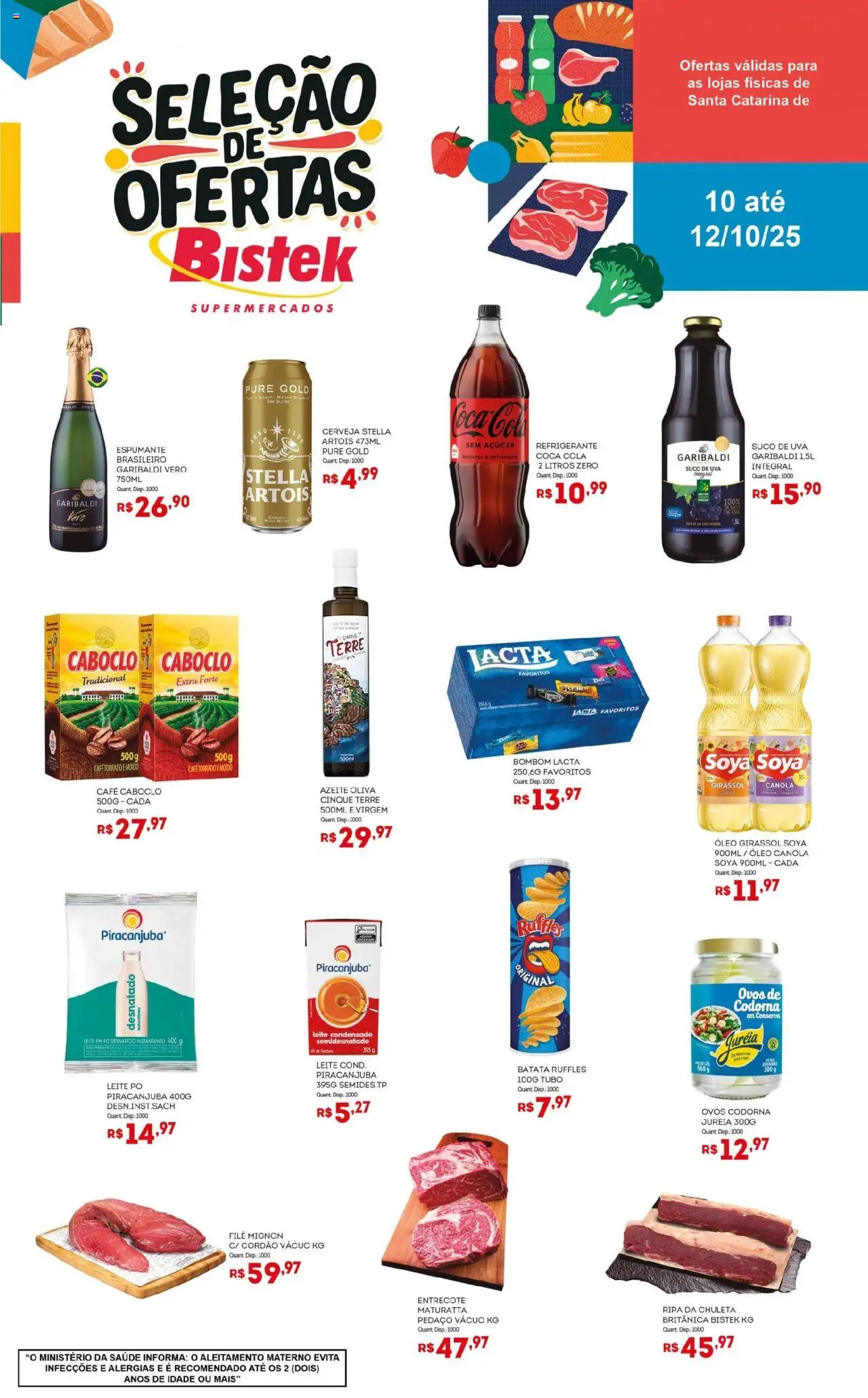 Bistek Supermercados folheto "Ofertas do Fim de Semana" válido a partir de 10/10/2025 - número de página 1