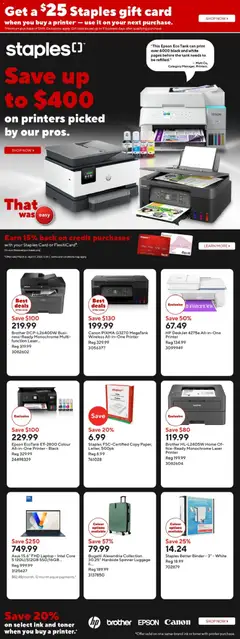 Preview of leaflet Staples weekly flyer / circulaire from shop Staples is valid from Mar 20, 2026